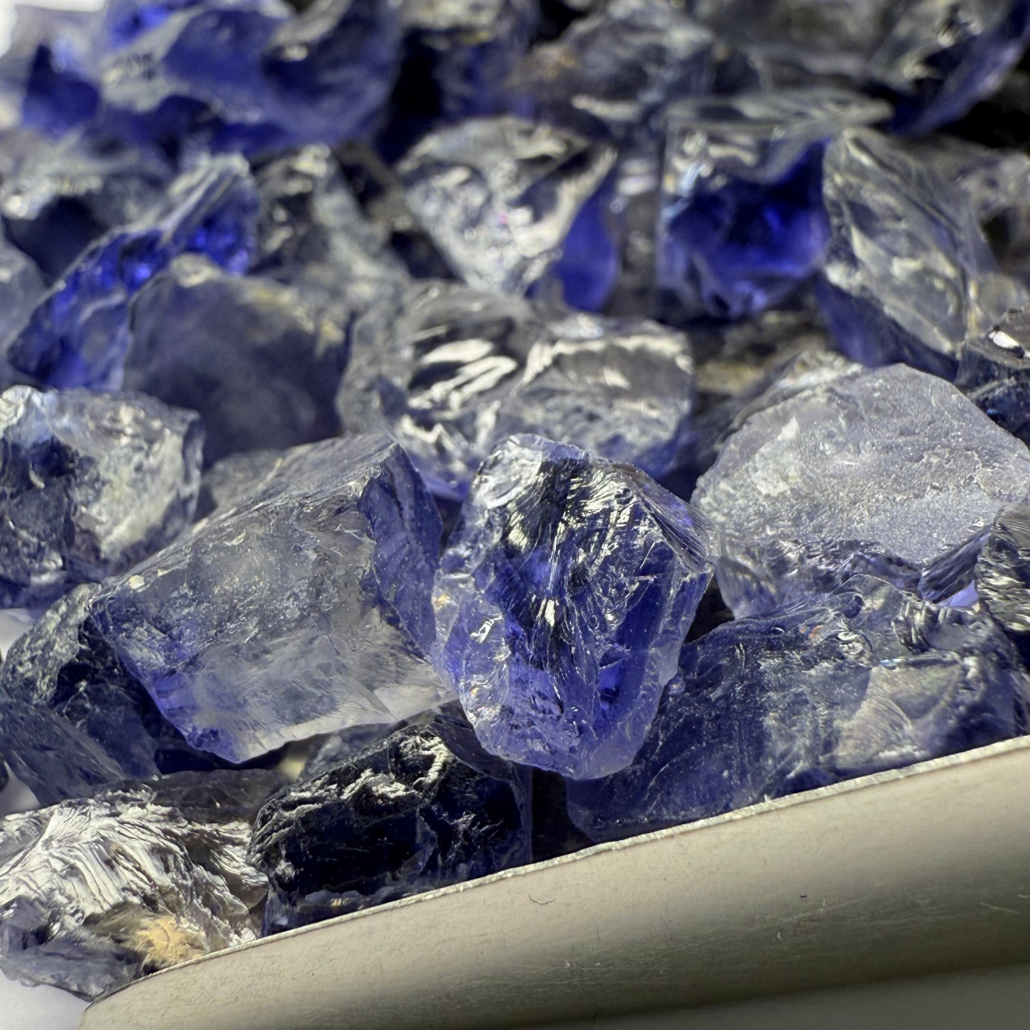 Iolite from Babati, Tanzania, Untreated Unheated, FACETING ROUGH, EYE CLEAN SINGLES- price is per stone on a bind pour basis, av size is 2.6ct