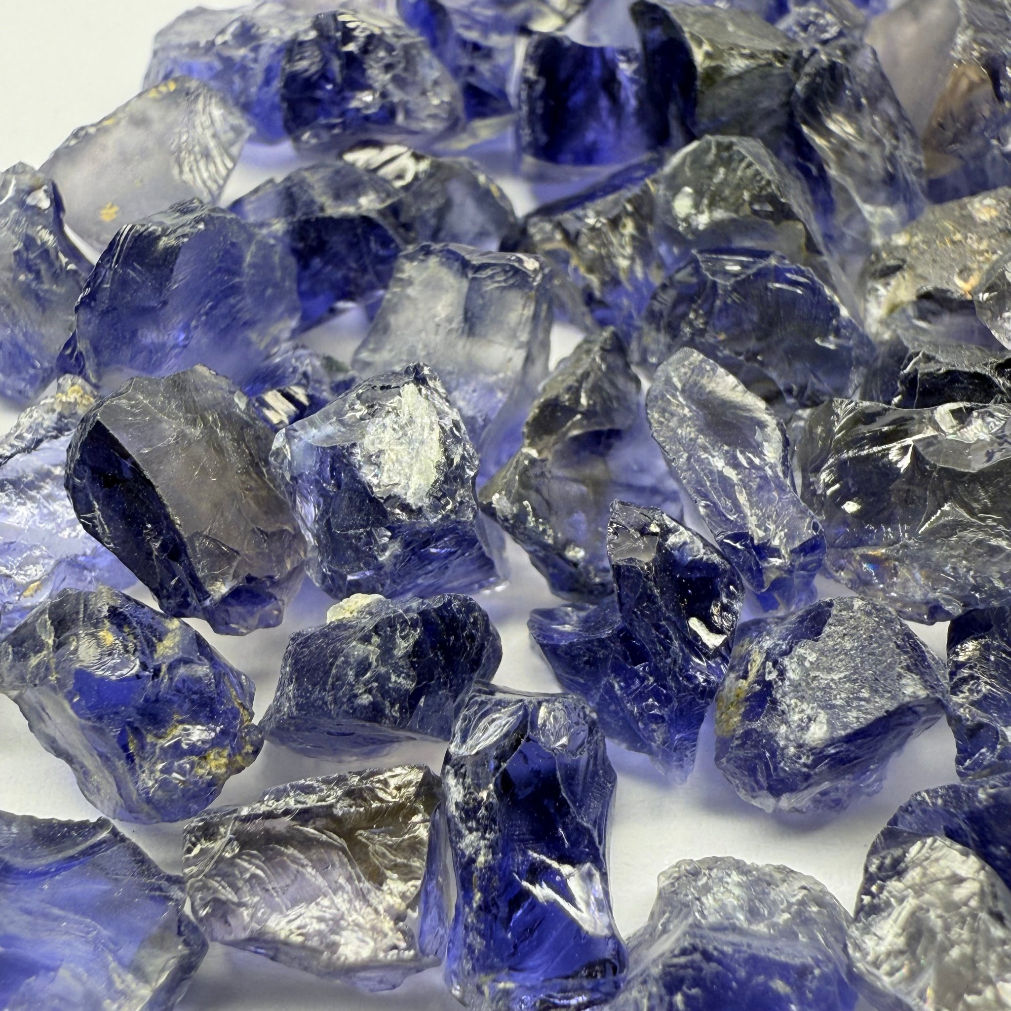 Iolite from Babati, Tanzania, Untreated Unheated, FACETING ROUGH, EYE CLEAN SINGLES- price is per stone on a bind pour basis, av size is 2.6ct