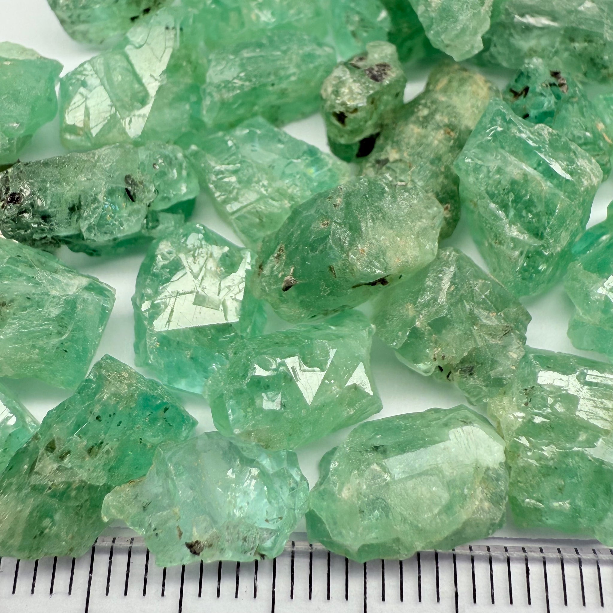 Etched Emerald Crystals, Magara, Lake Manyara, Tanzania, Untreated Unheated. SINGLES price is per piece, sold on a blind pour, they’re nicely etched but not the usual top notch grade
