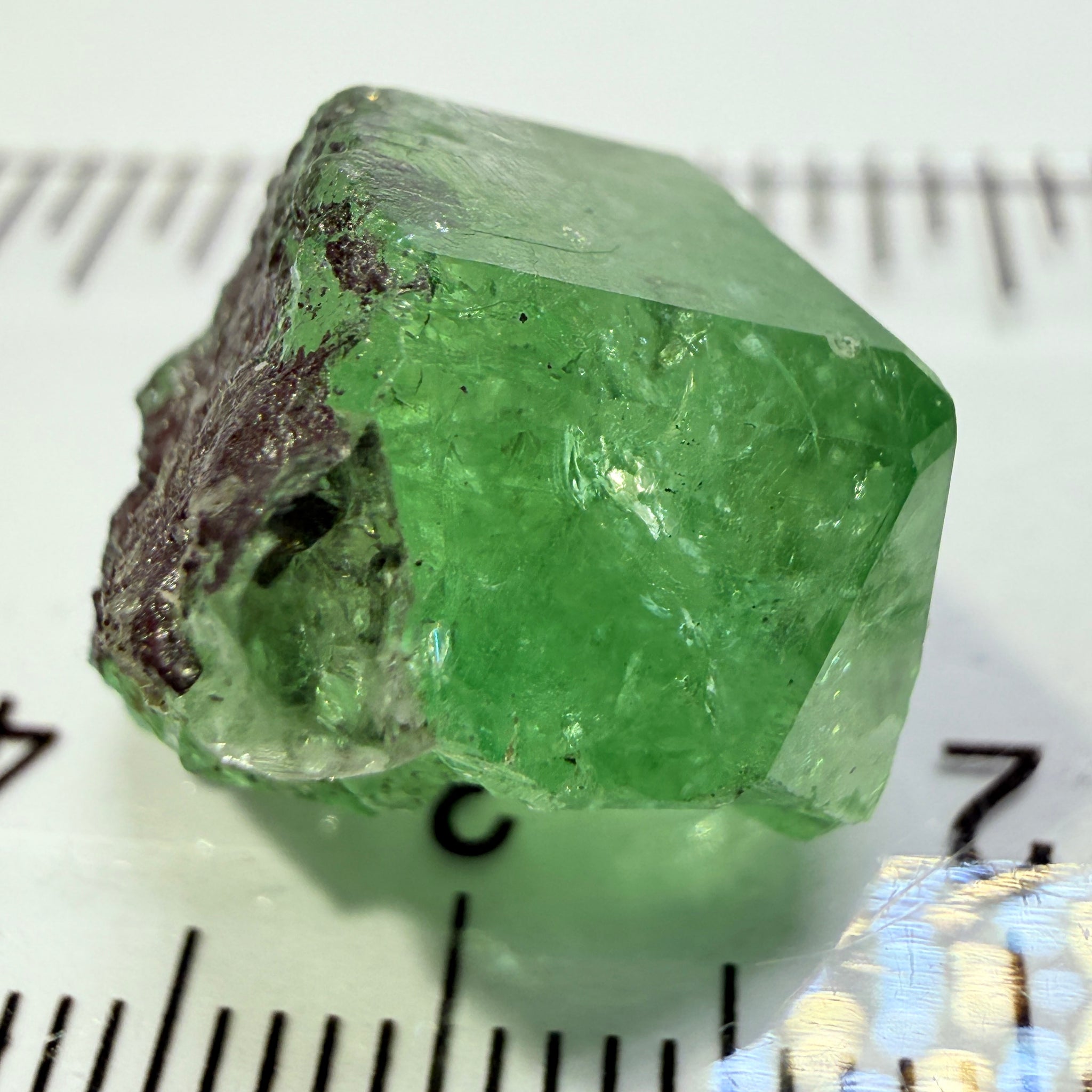 Merelani Mint Garnet Crystal Floater, 20.87ct, Tanzania, Untreated Unheated