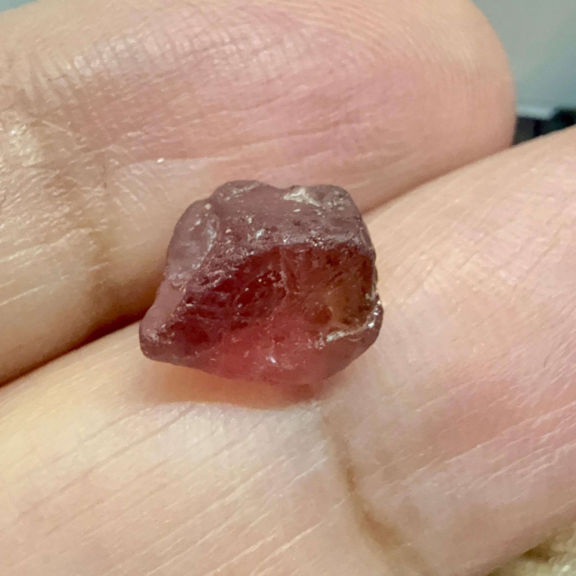 Mahenge Garnet, 3.65ct, vvs-if with a tiny piece of gunk, see photos I have circled it, Tanzania, Untreated Unheated