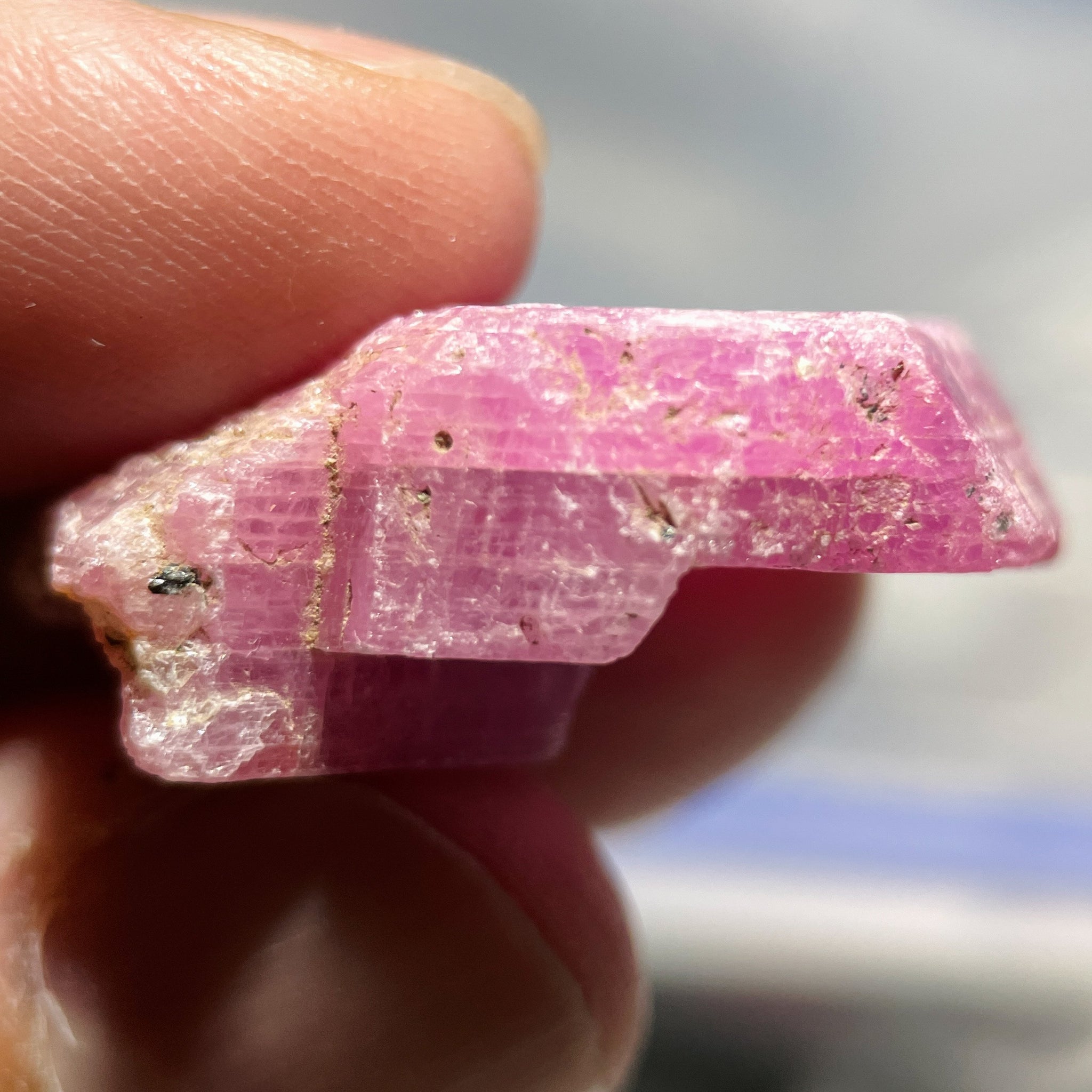 55.00Ct Sapphire Crystal Morogoro Tanzania Untreated Unheated. 3 X 1.73 1.35Cm