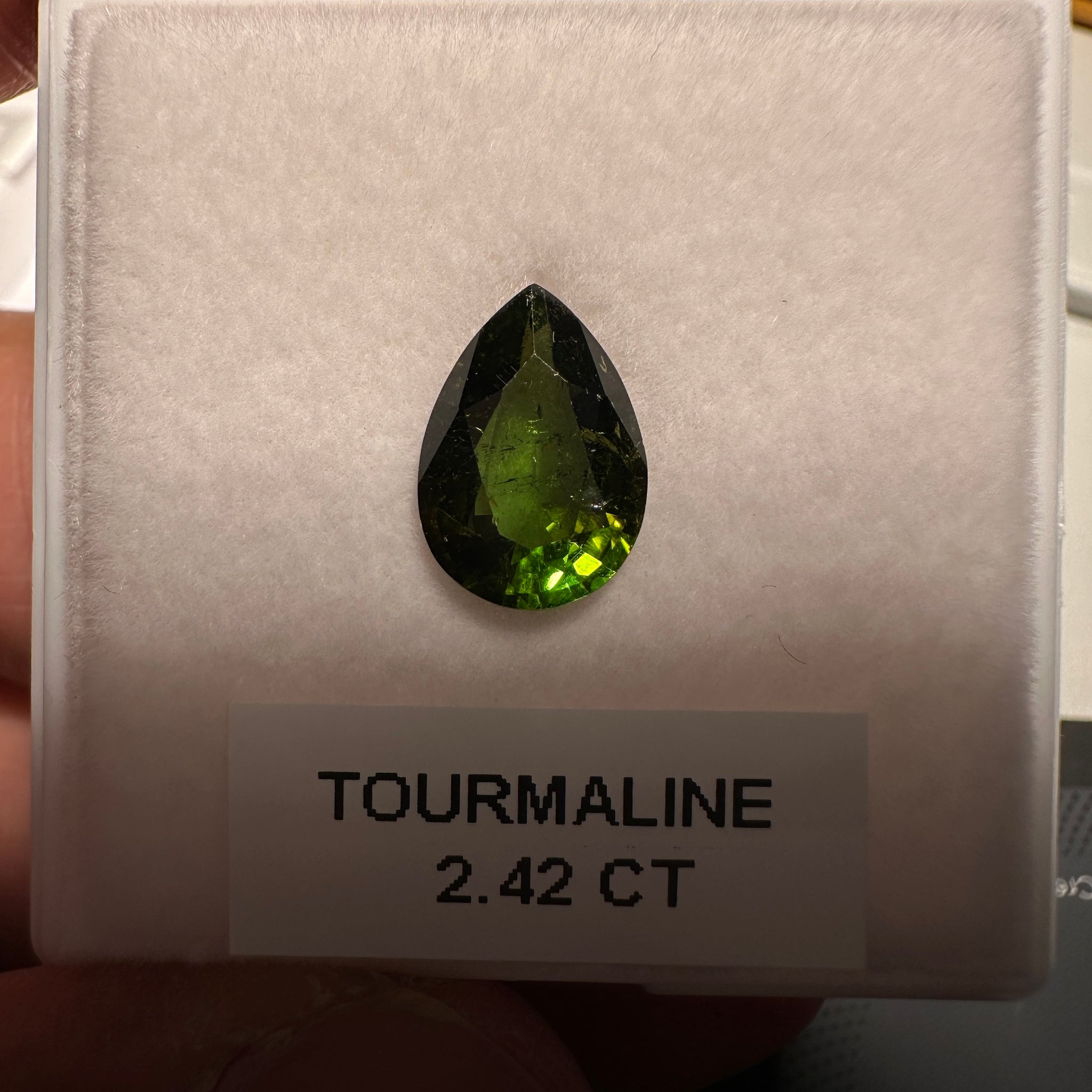 Tourmaline, 2.42ct, Tanzania, Untreated Unheated, slightly included, native cut