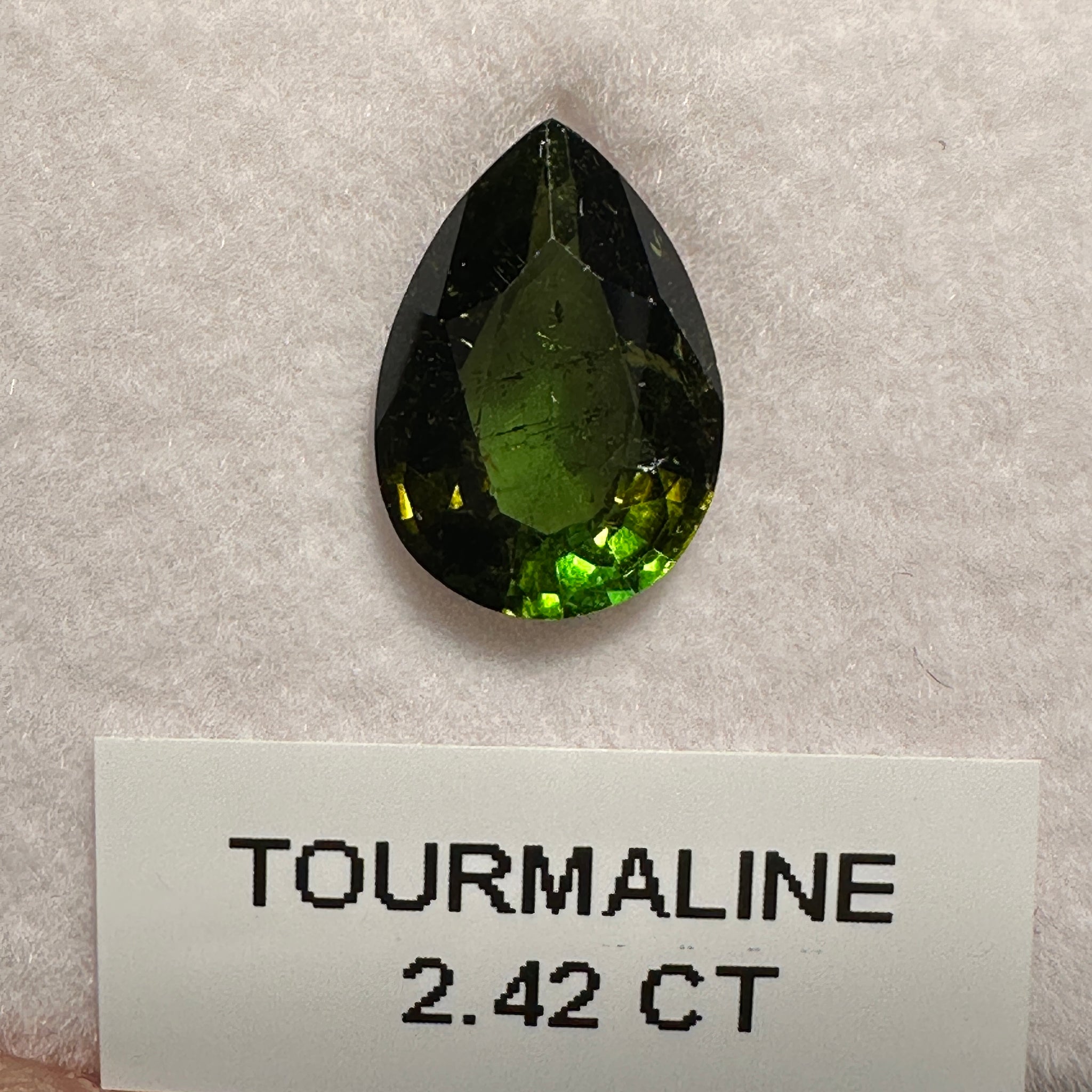 Tourmaline, 2.42ct, Tanzania, Untreated Unheated, slightly included, native cut