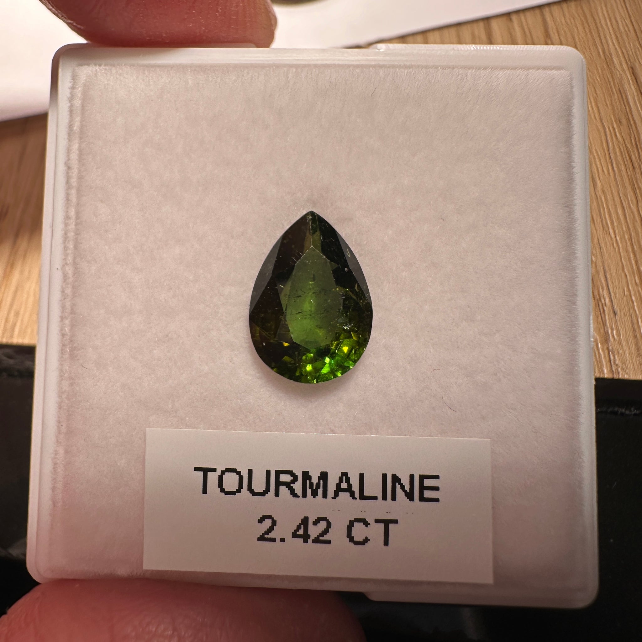 Tourmaline, 2.42ct, Tanzania, Untreated Unheated, slightly included, native cut