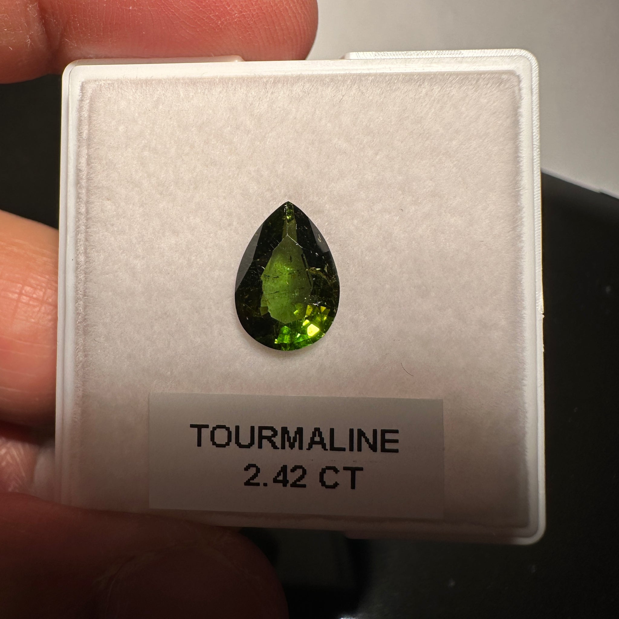 Tourmaline, 2.42ct, Tanzania, Untreated Unheated, slightly included, native cut