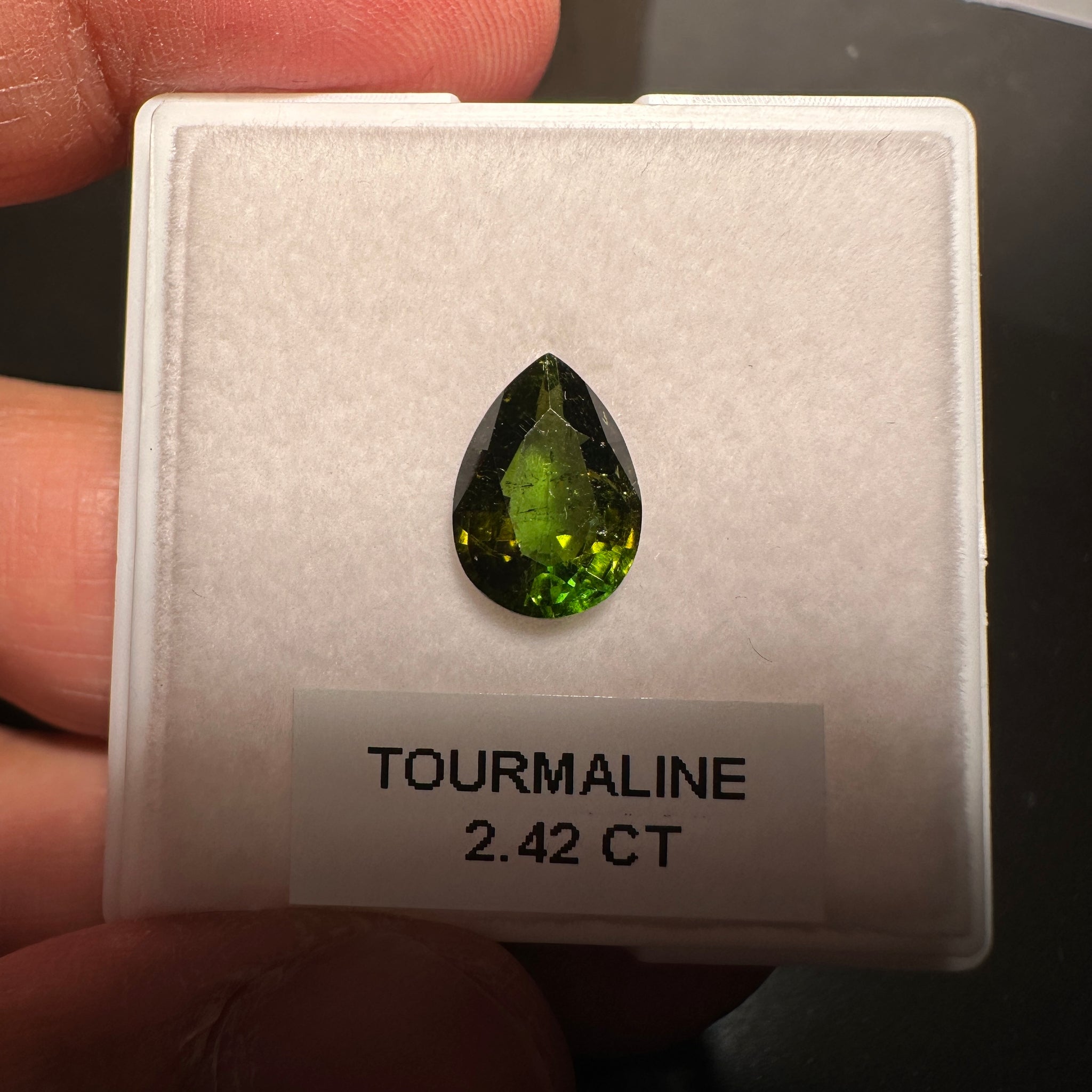 Tourmaline, 2.42ct, Tanzania, Untreated Unheated, slightly included, native cut