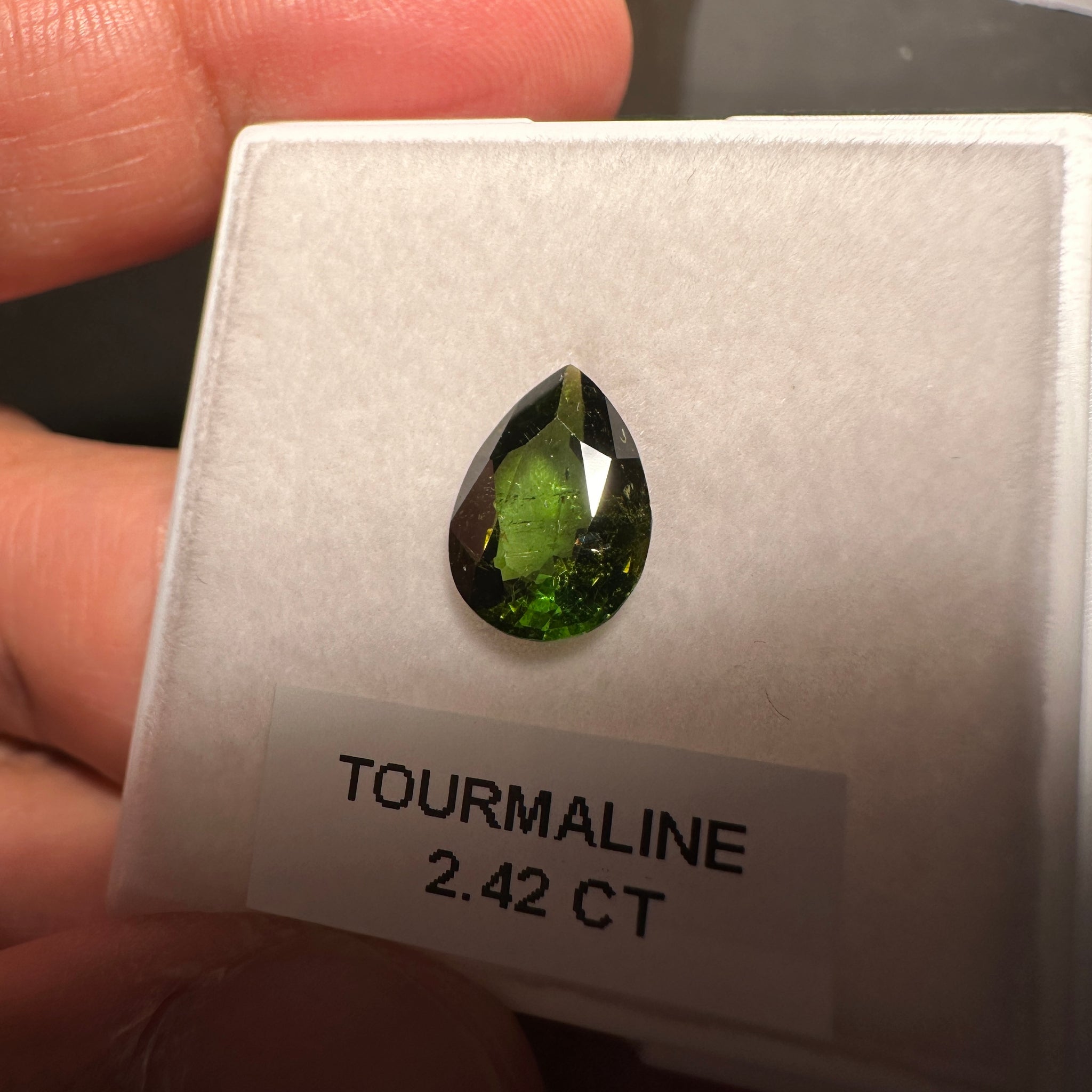 Tourmaline, 2.42ct, Tanzania, Untreated Unheated, slightly included, native cut