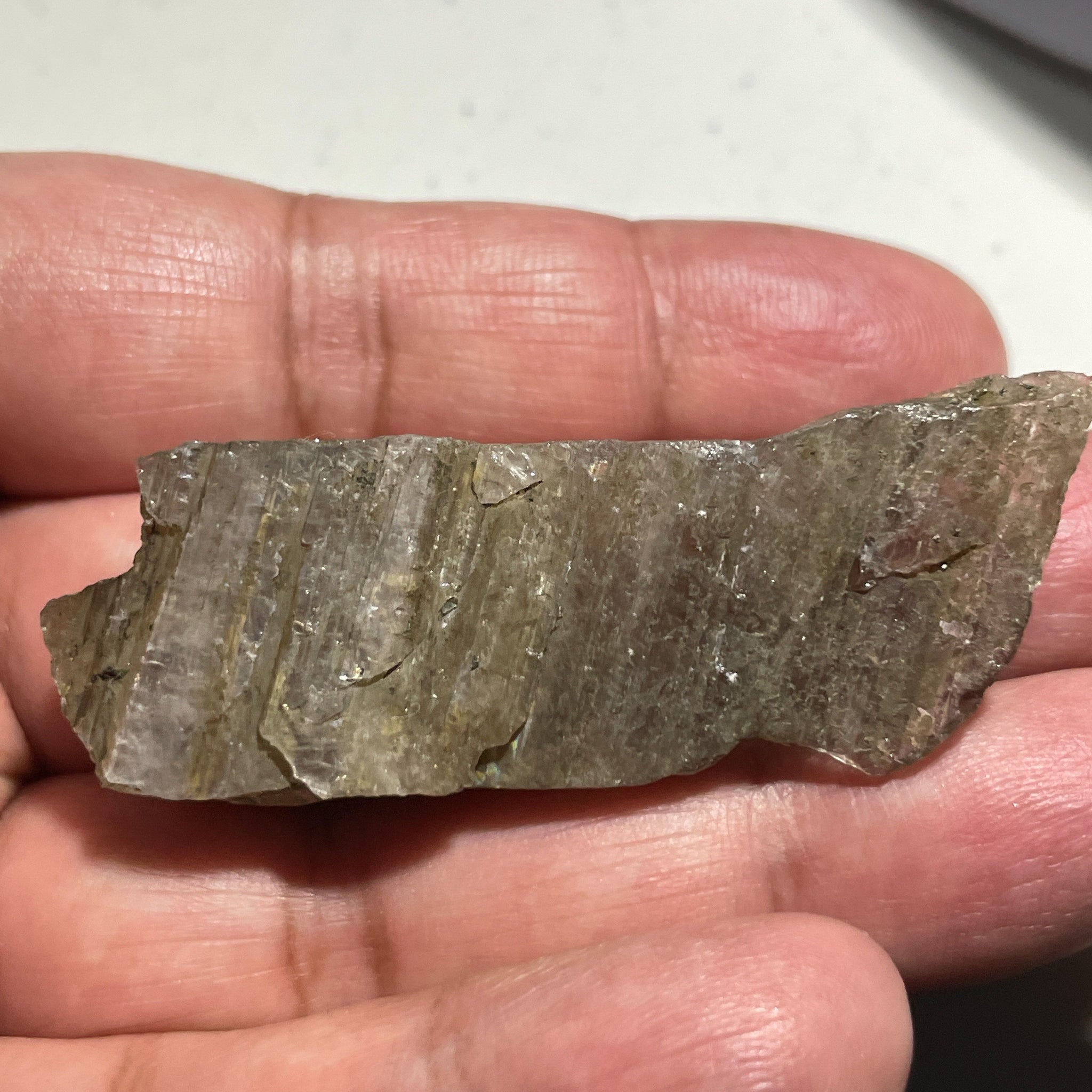 122Ct Magnesio Axinite Crystal Merelani Tanzania. 6.1 X 2.2 1.8Cm