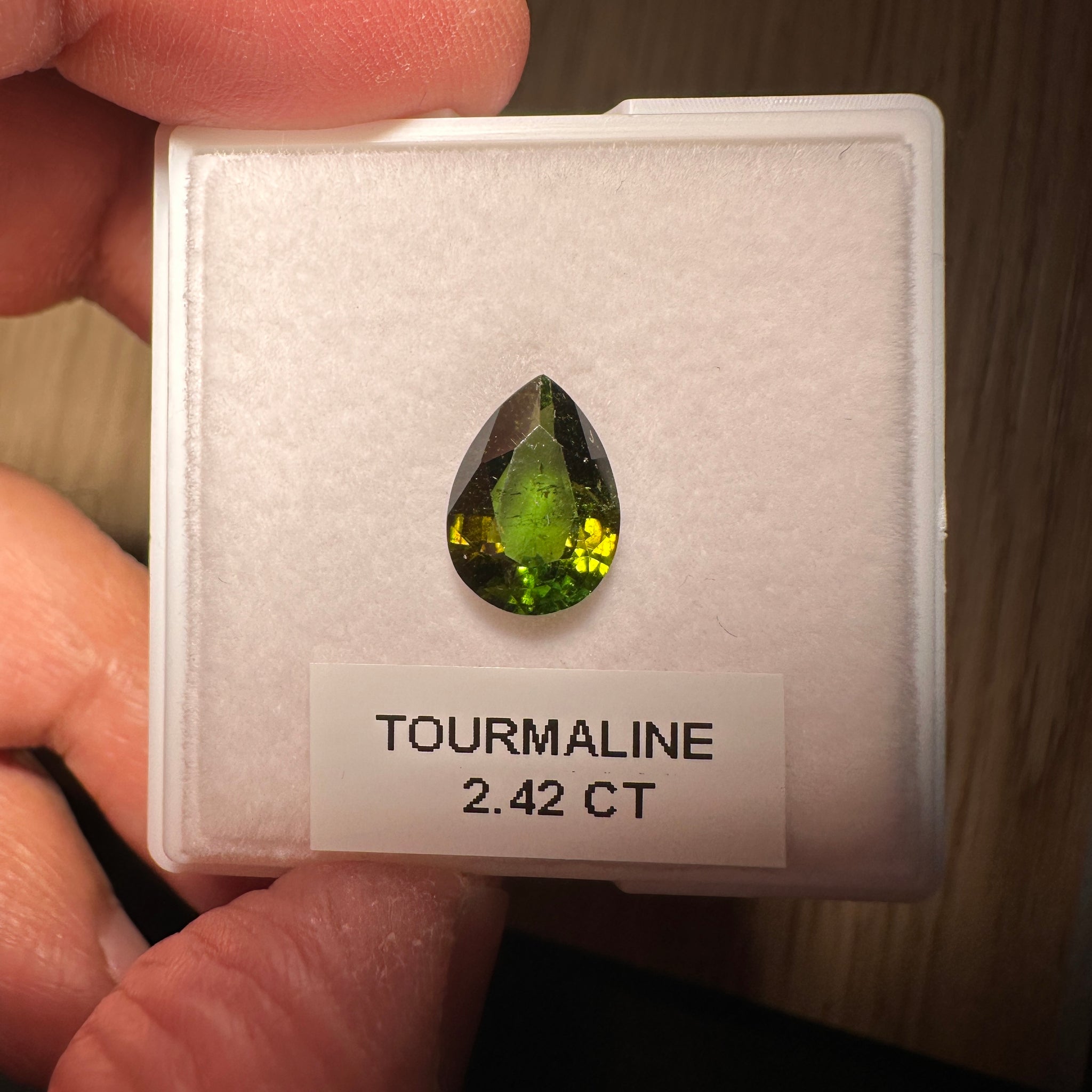 Tourmaline, 2.42ct, Tanzania, Untreated Unheated, slightly included, native cut