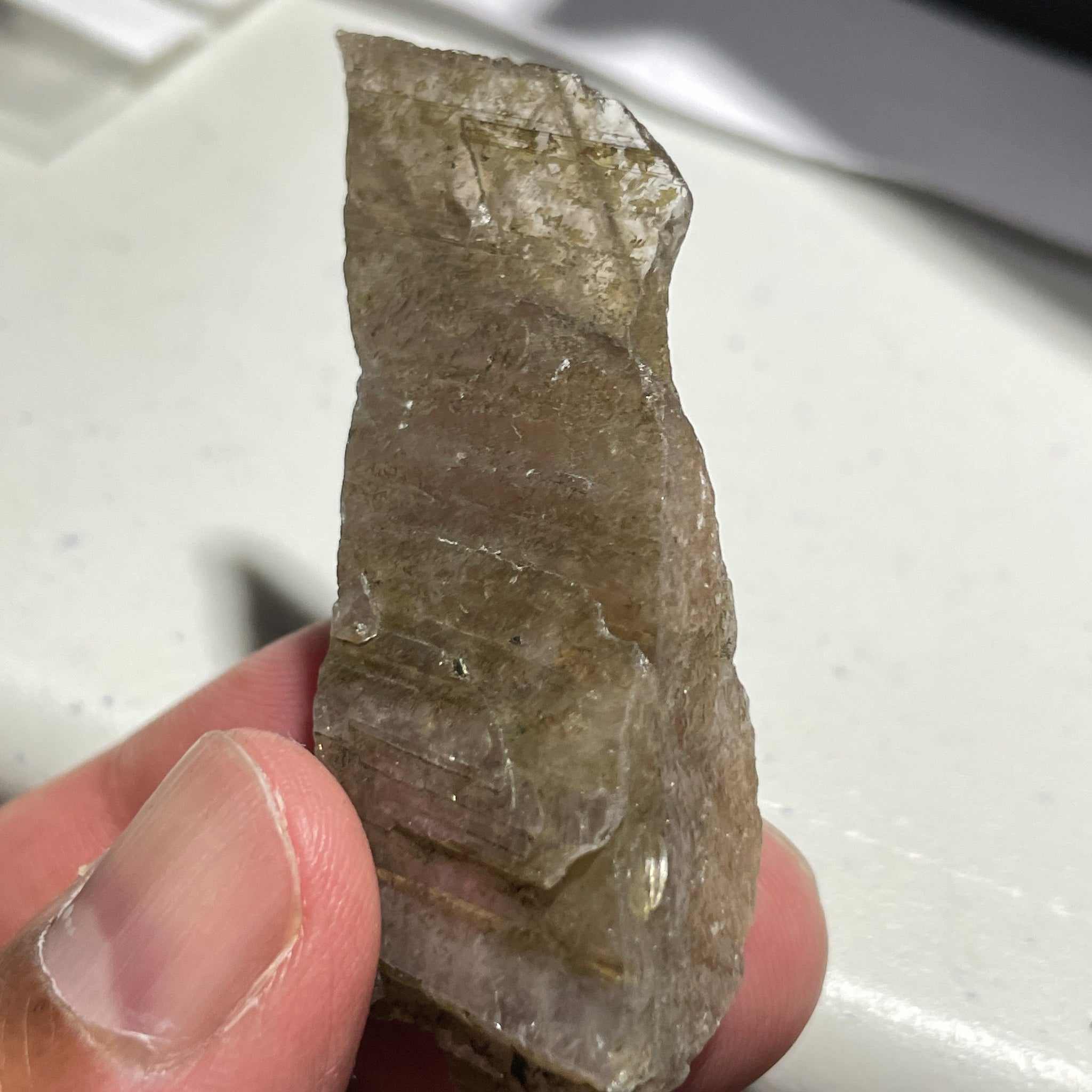 122Ct Magnesio Axinite Crystal Merelani Tanzania. 6.1 X 2.2 1.8Cm