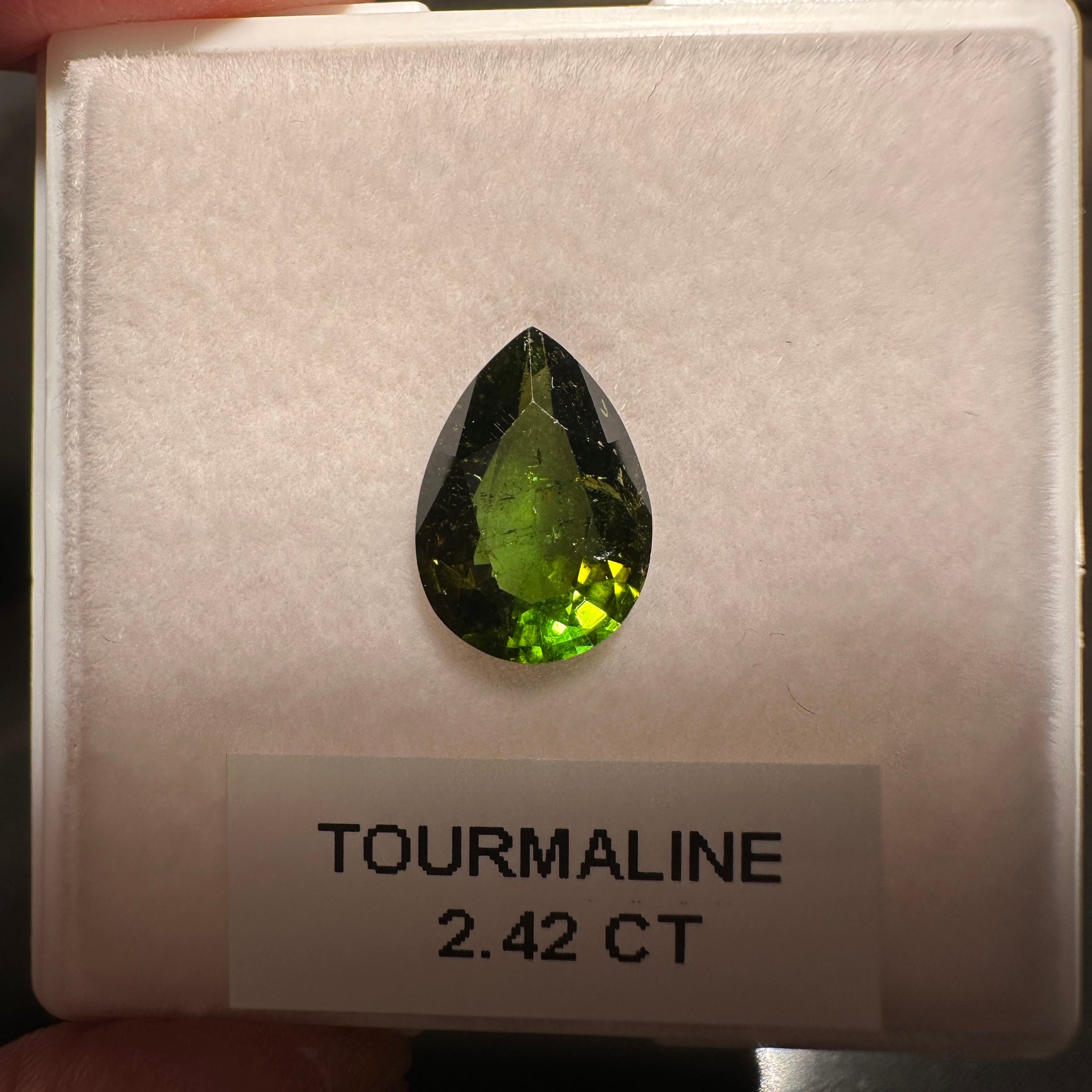 Tourmaline, 2.42ct, Tanzania, Untreated Unheated, slightly included, native cut