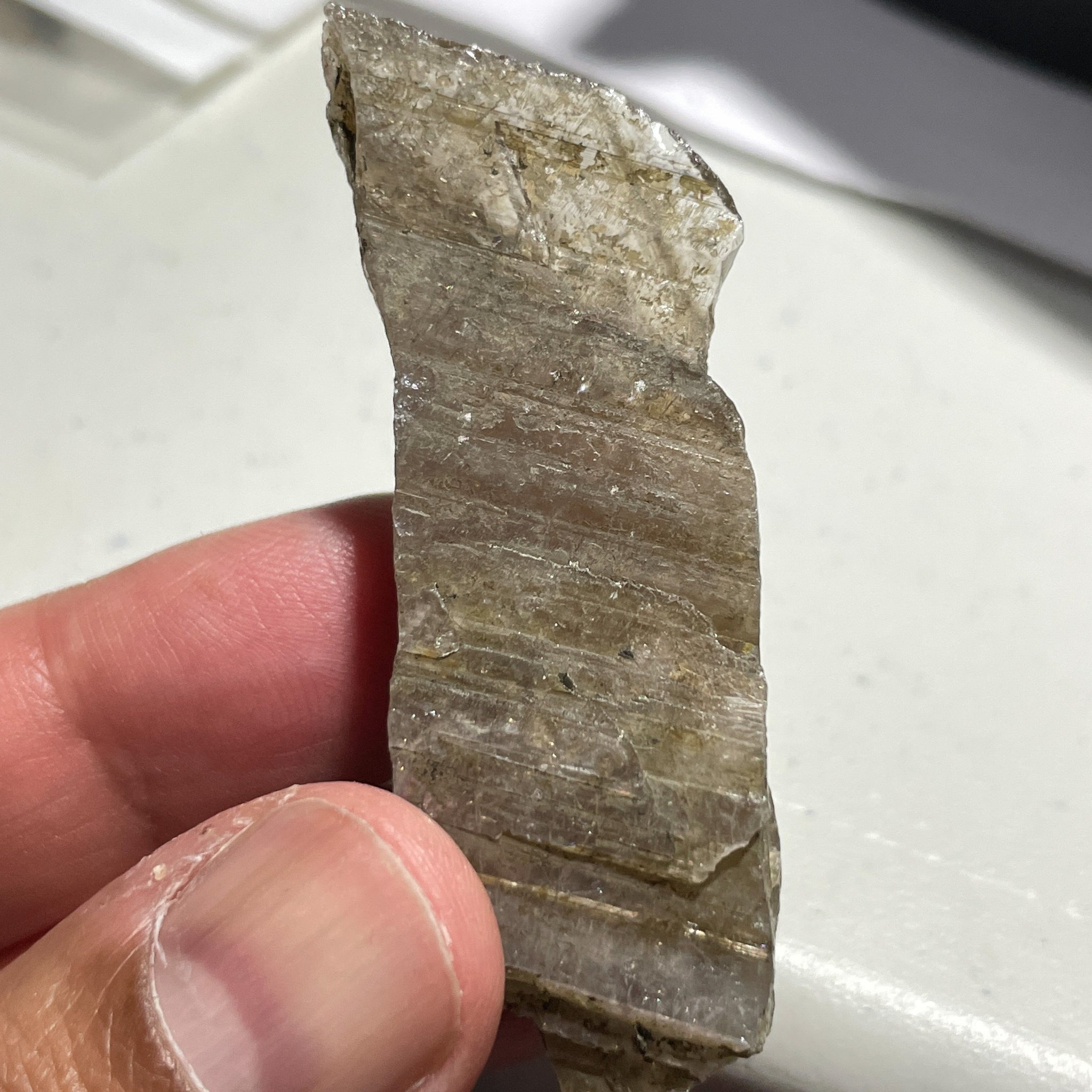 122Ct Magnesio Axinite Crystal Merelani Tanzania. 6.1 X 2.2 1.8Cm