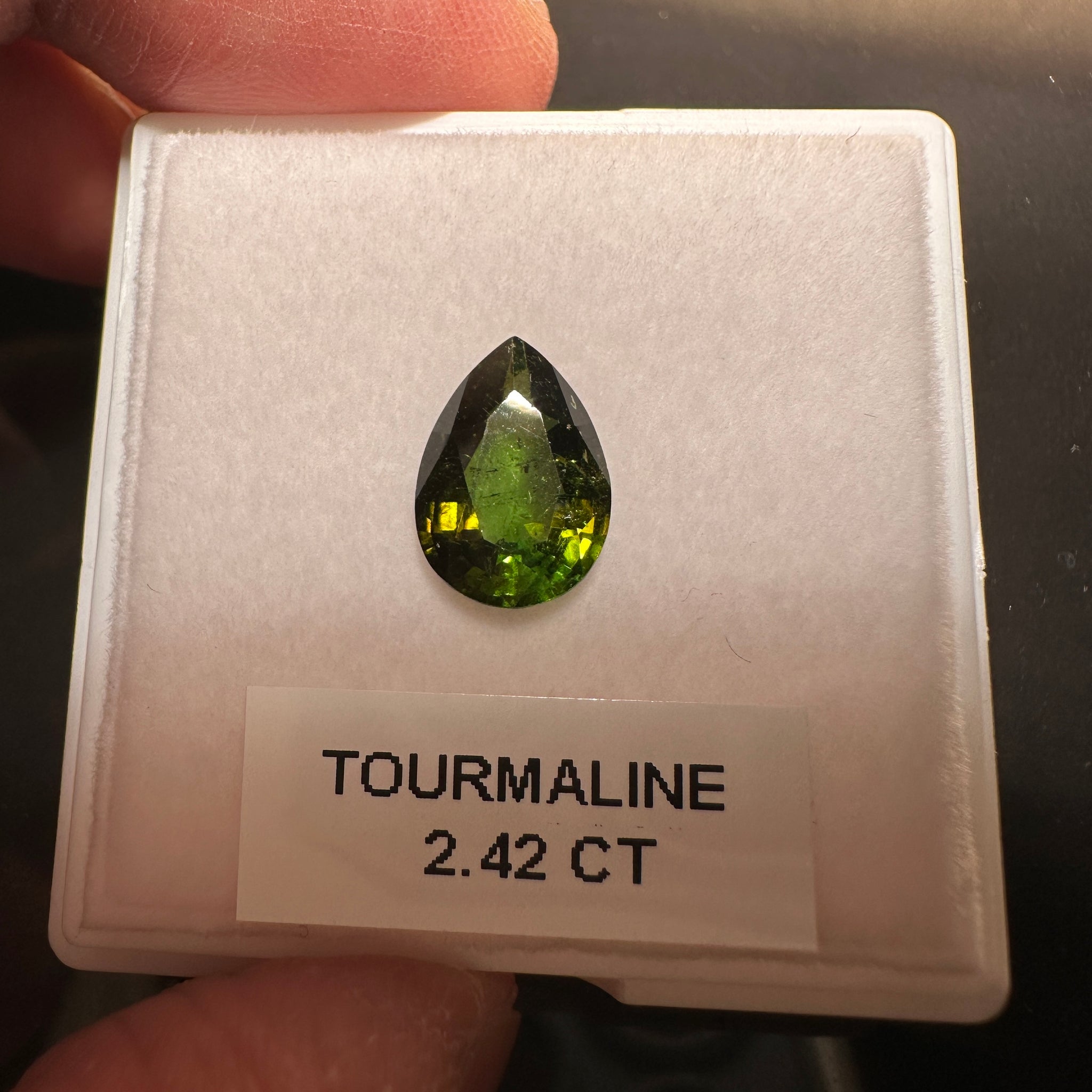 Tourmaline, 2.42ct, Tanzania, Untreated Unheated, slightly included, native cut