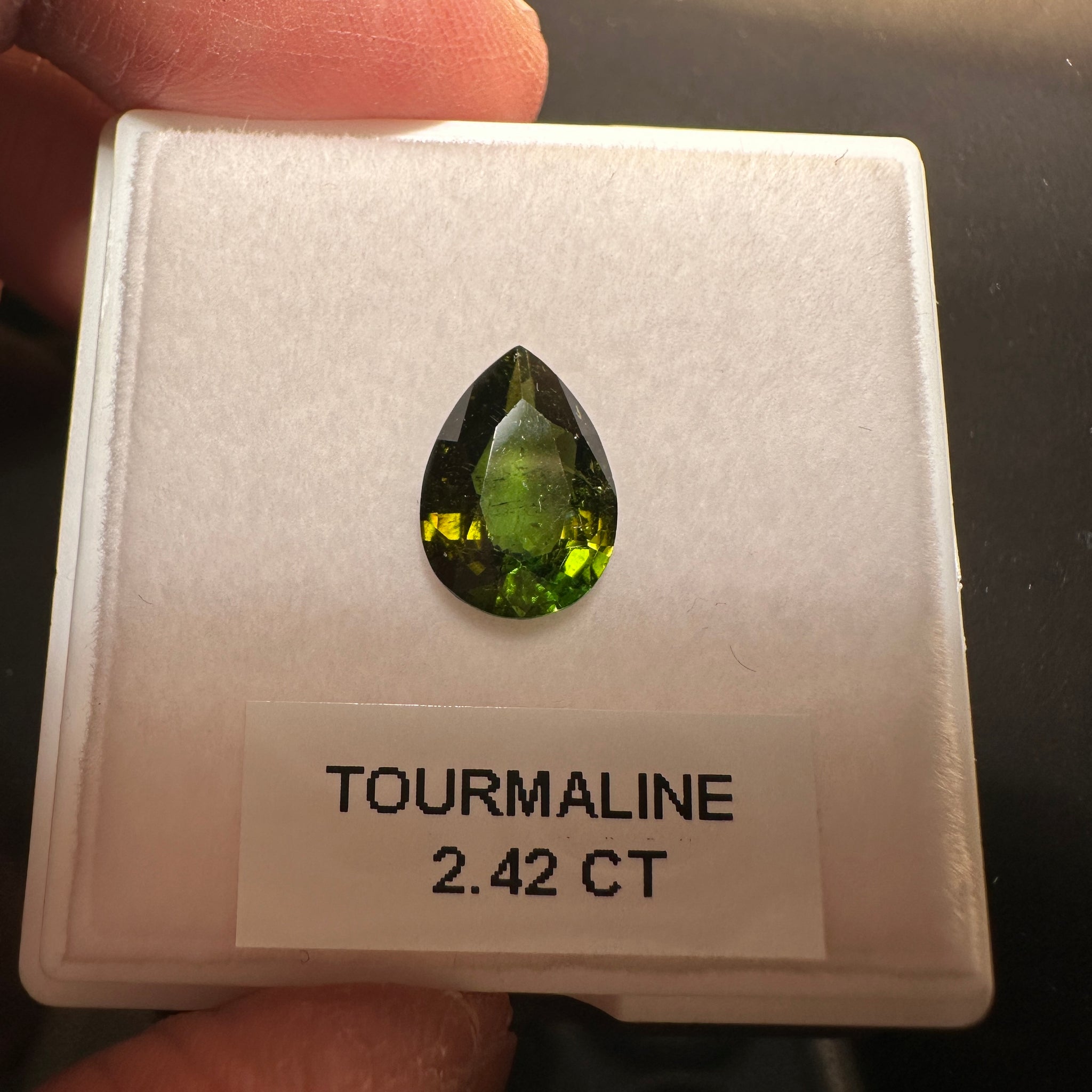 Tourmaline, 2.42ct, Tanzania, Untreated Unheated, slightly included, native cut
