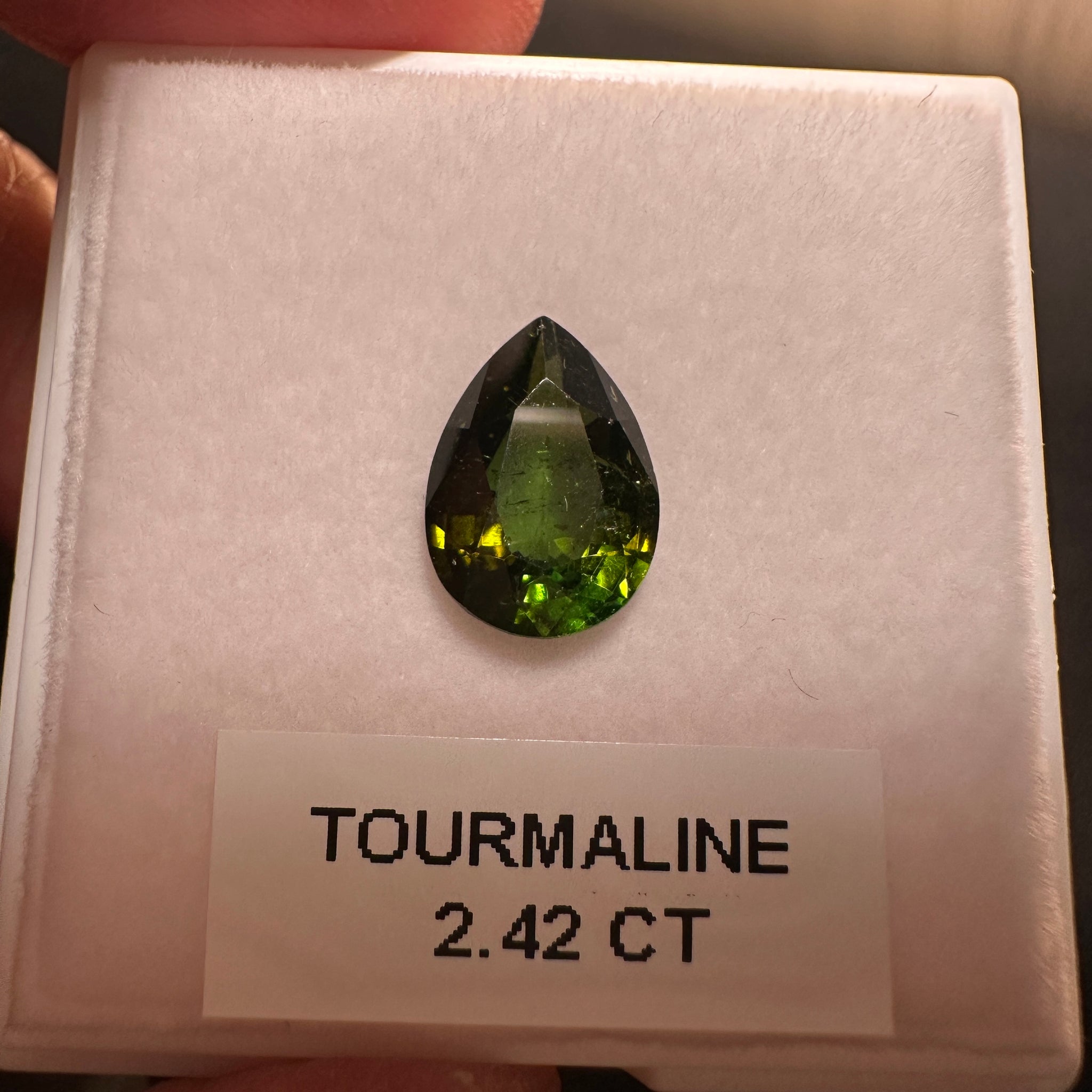Tourmaline, 2.42ct, Tanzania, Untreated Unheated, slightly included, native cut