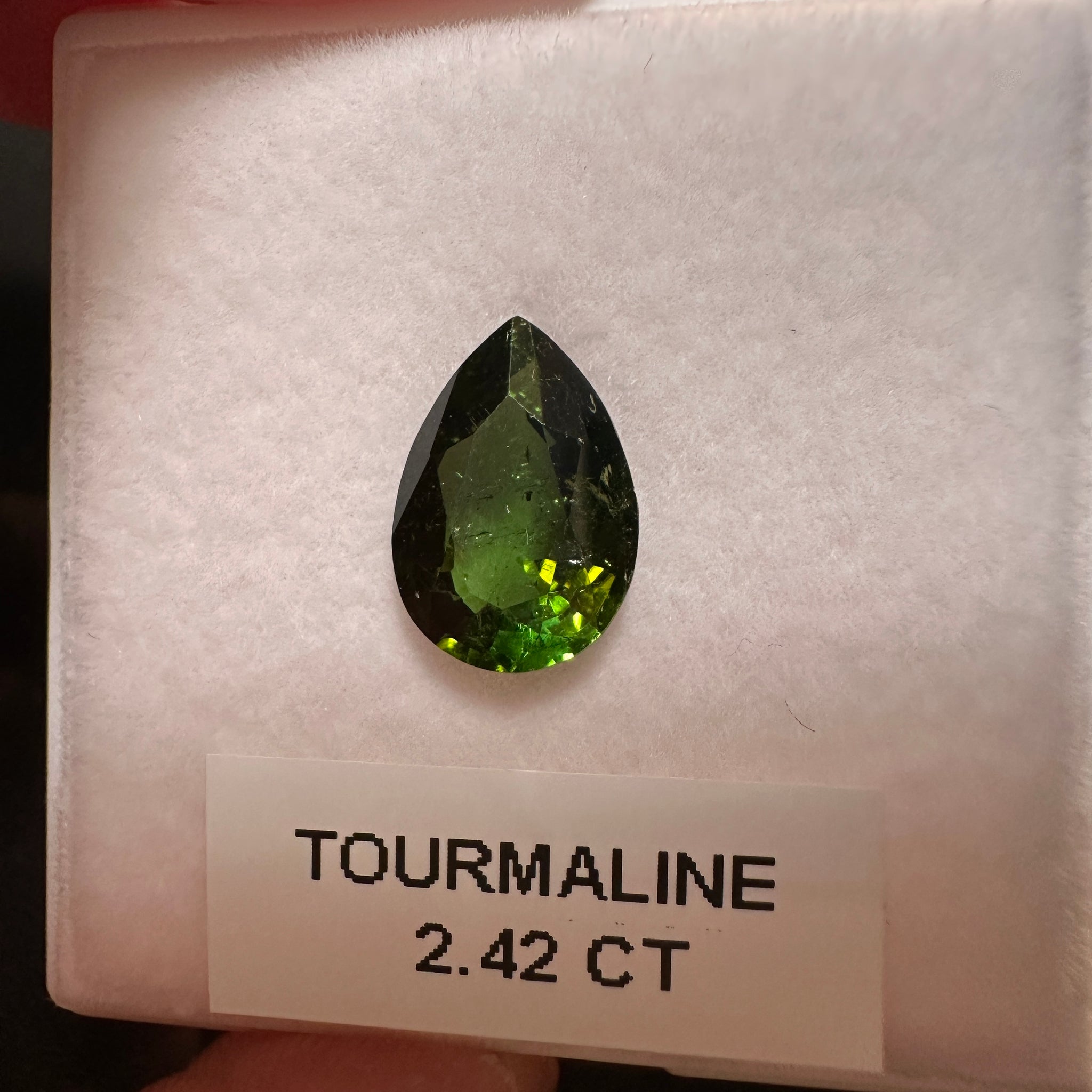 Tourmaline, 2.42ct, Tanzania, Untreated Unheated, slightly included, native cut