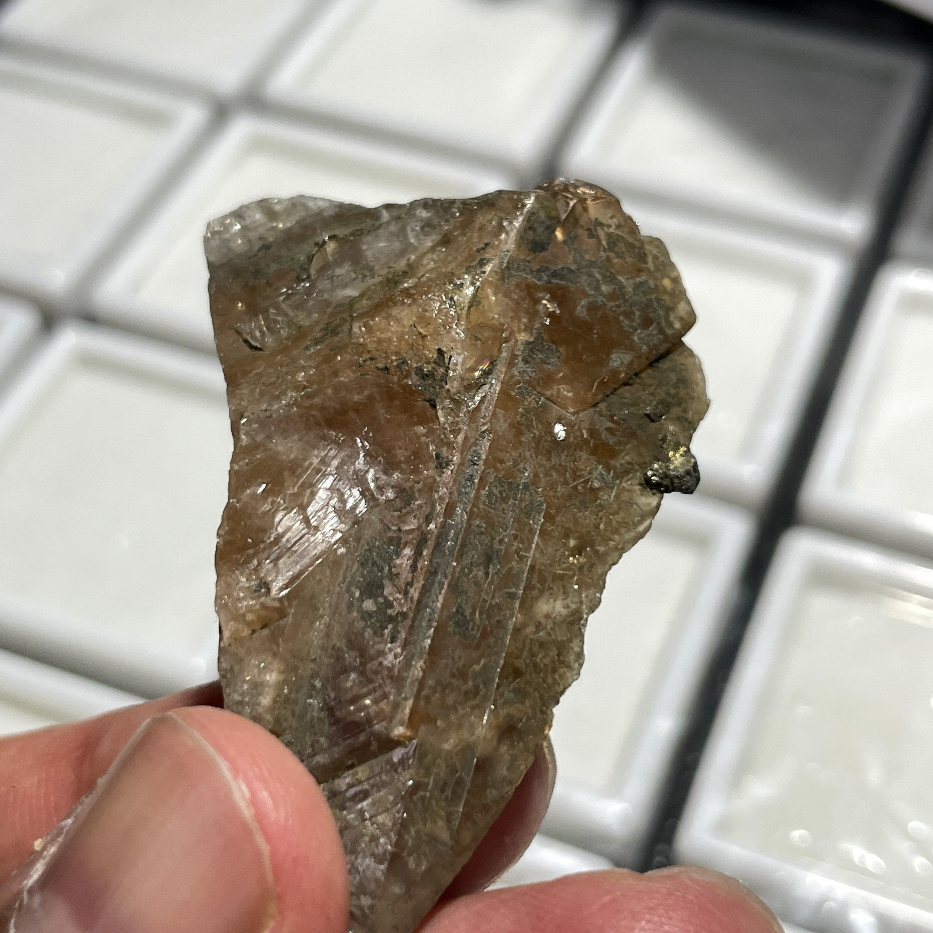 110Ct Magnesio Axinite Crystal Merelani Tanzania. 4.9 X 3.0 1Cm