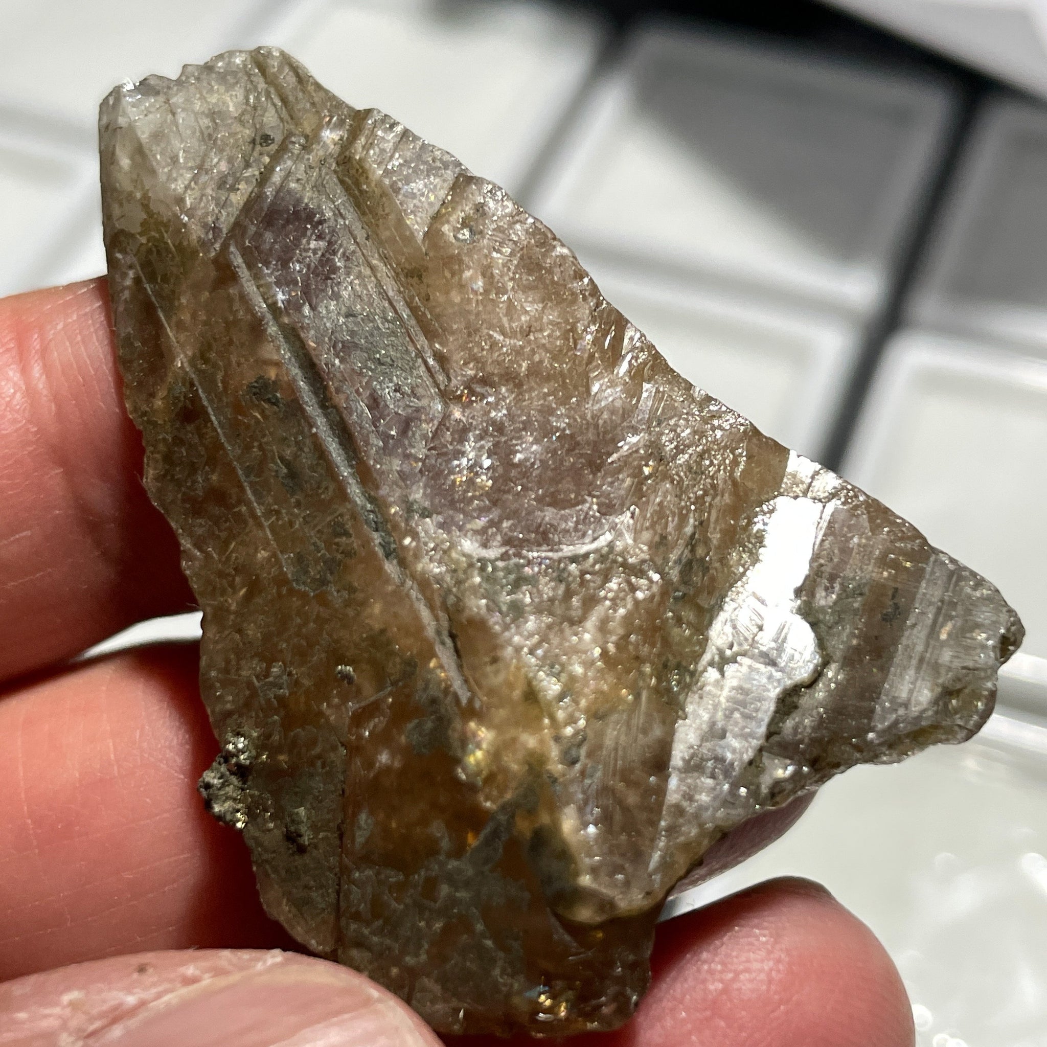 110Ct Magnesio Axinite Crystal Merelani Tanzania. 4.9 X 3.0 1Cm