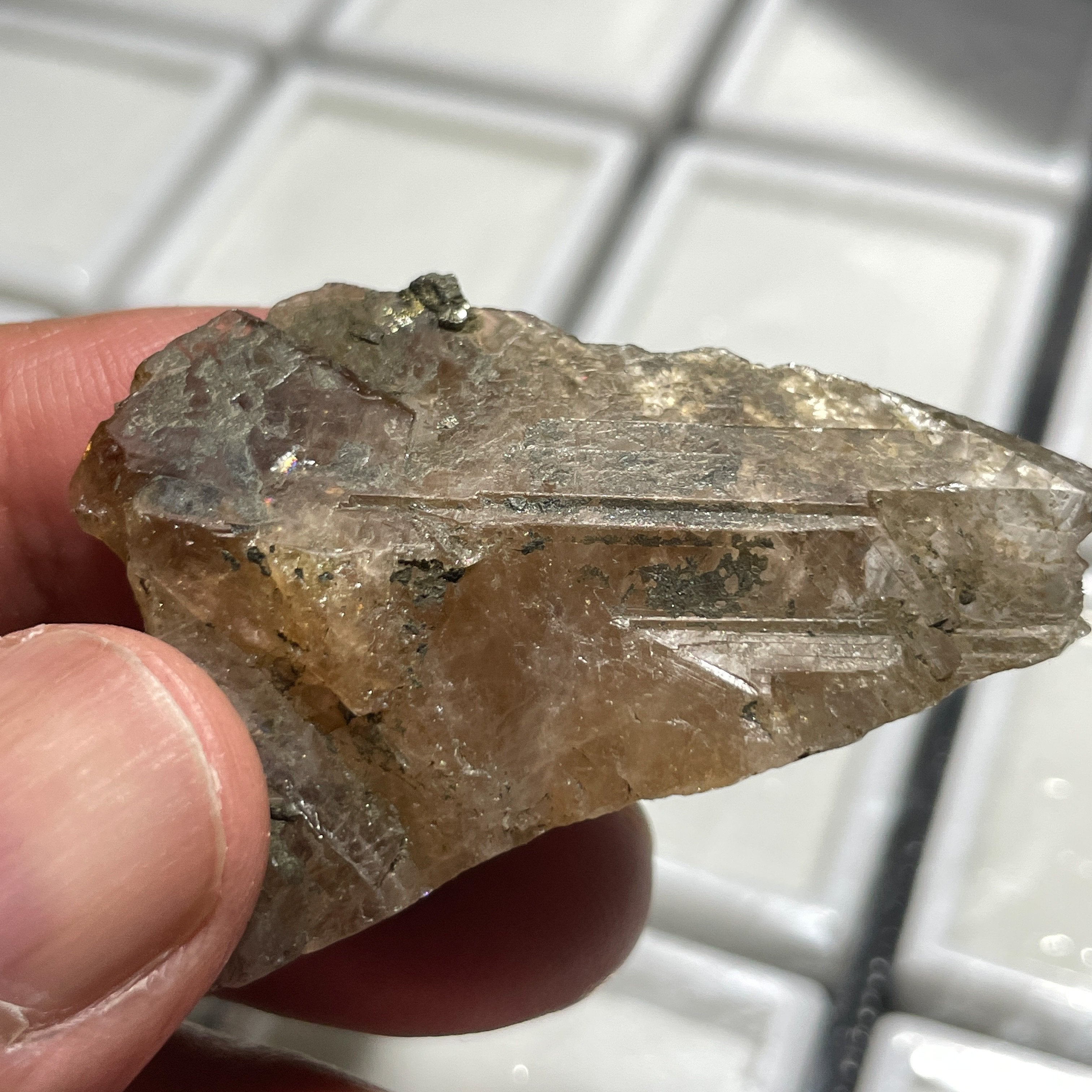 110Ct Magnesio Axinite Crystal Merelani Tanzania. 4.9 X 3.0 1Cm