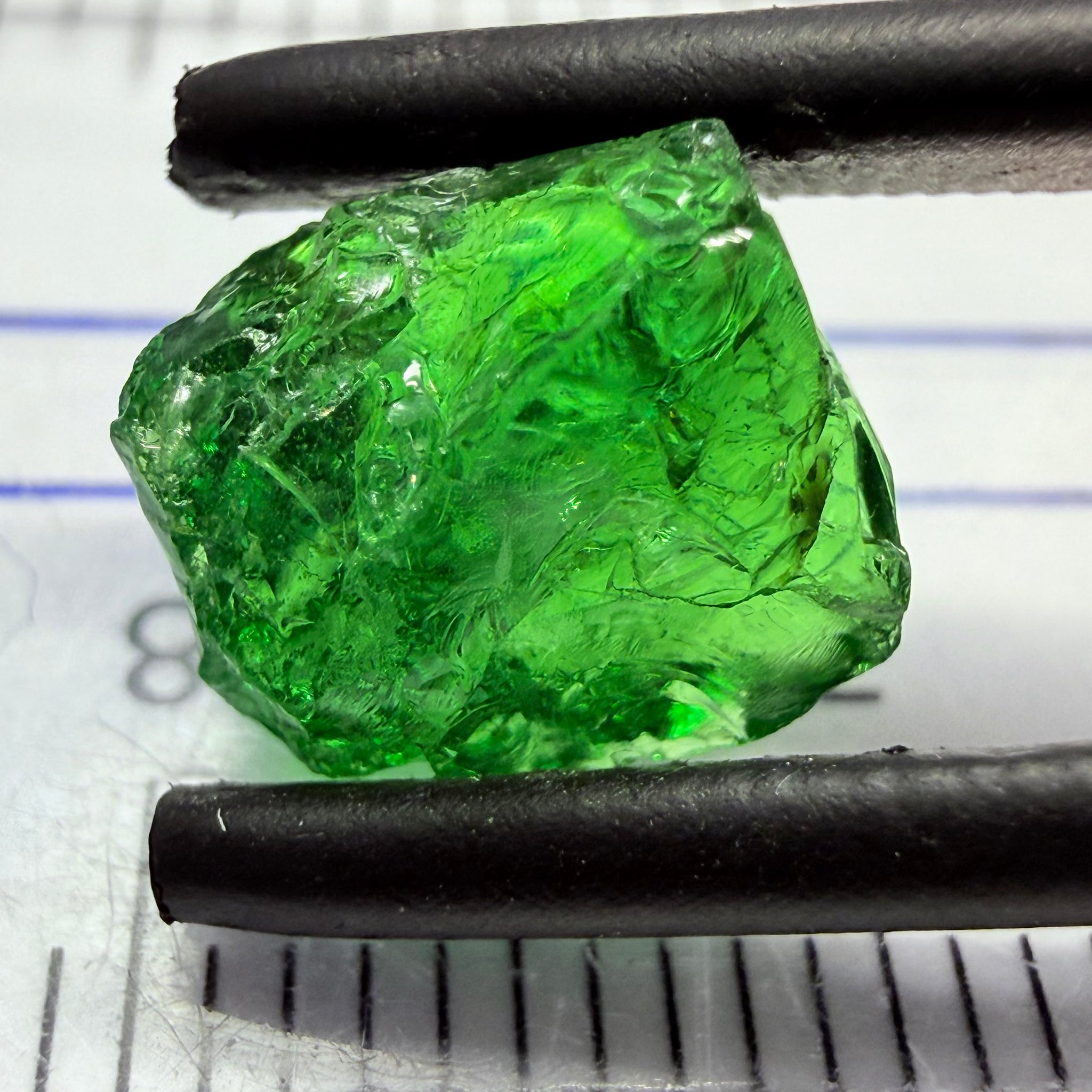 Tsavorite, 3.53ct, Merelani, Tanzania, Untreated Unheated, heavily included