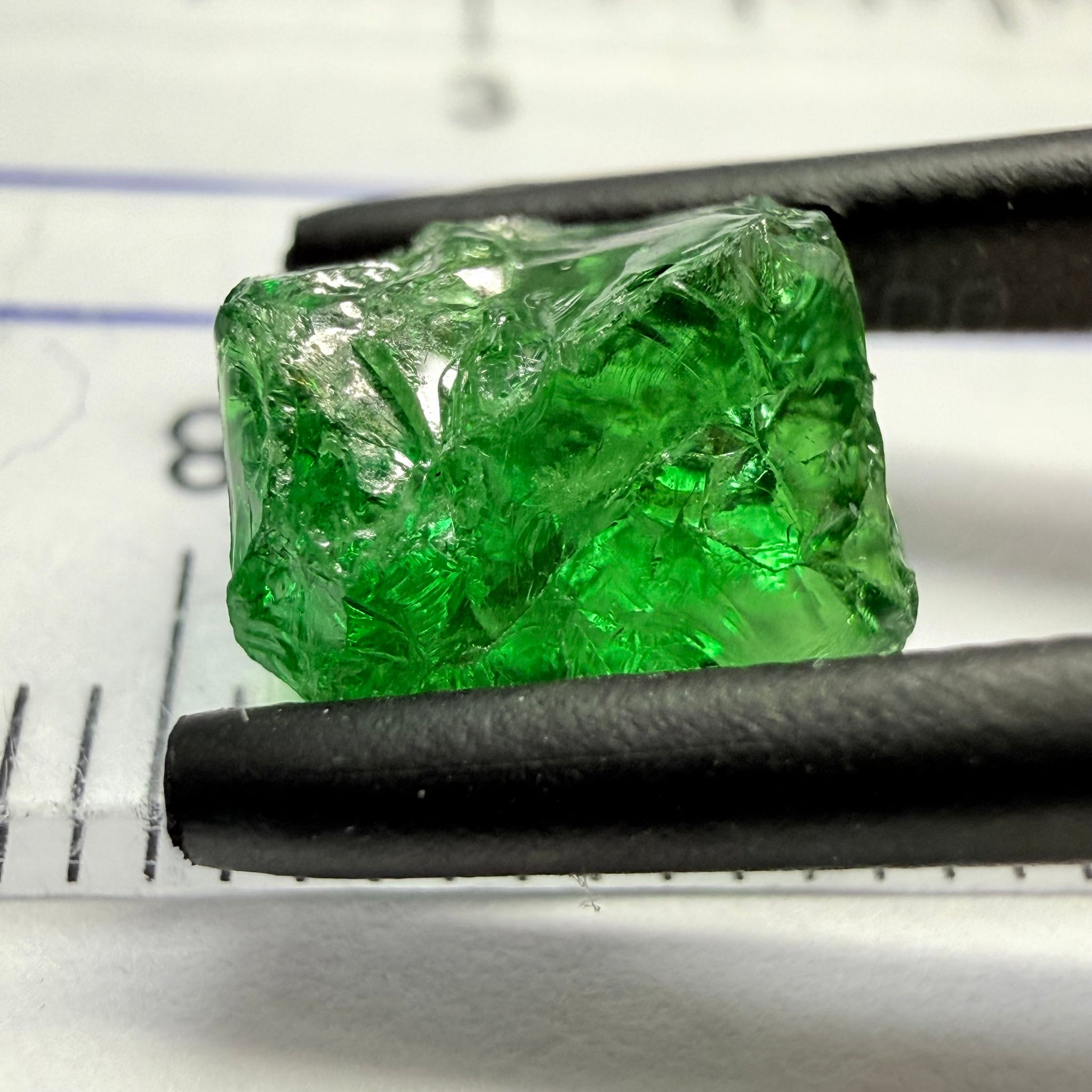 Tsavorite, 3.53ct, Merelani, Tanzania, Untreated Unheated, heavily included
