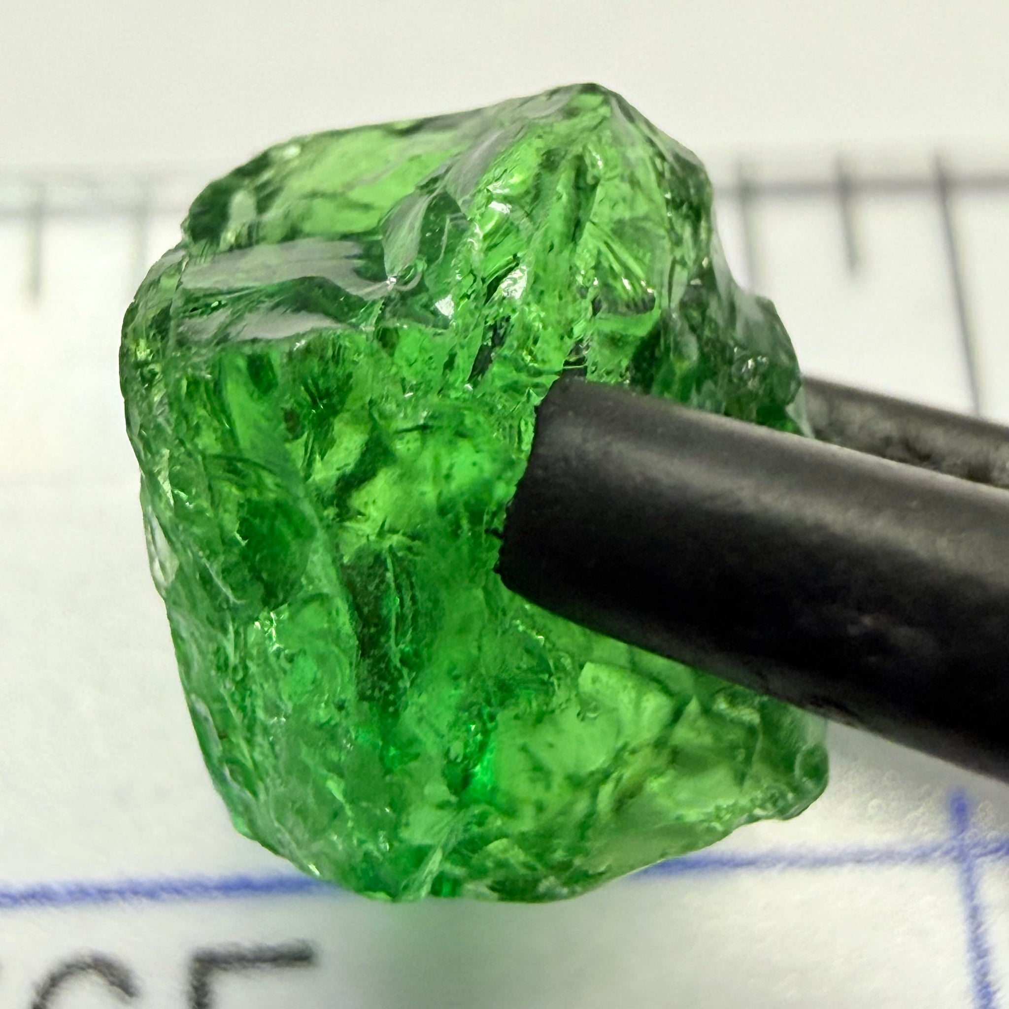 Tsavorite, 3.53ct, Merelani, Tanzania, Untreated Unheated, heavily included