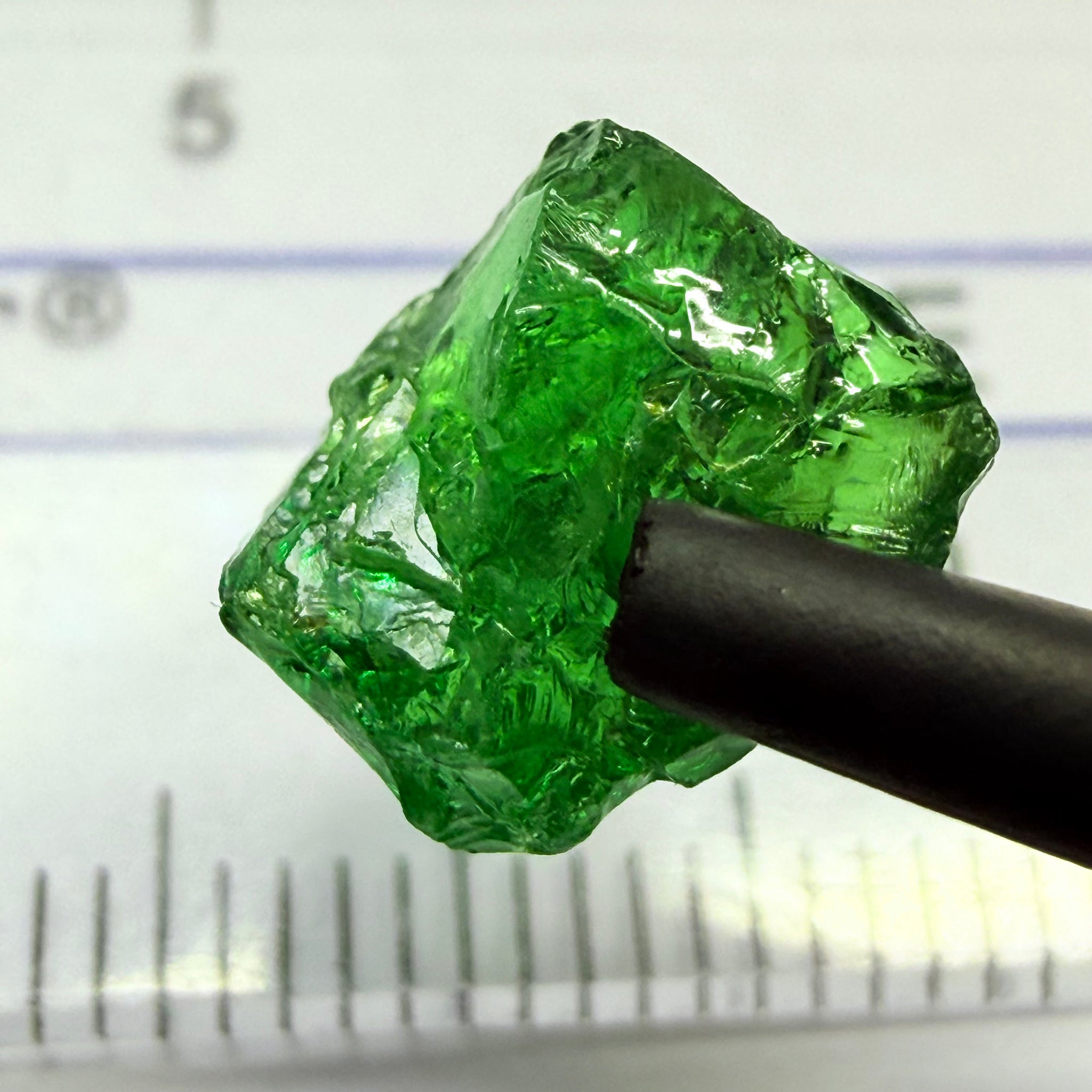 Tsavorite, 3.53ct, Merelani, Tanzania, Untreated Unheated, heavily included