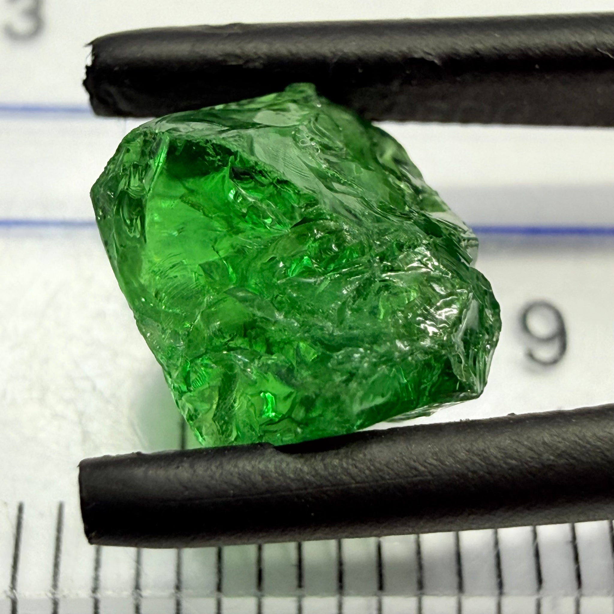 Tsavorite, 3.53ct, Merelani, Tanzania, Untreated Unheated, heavily included