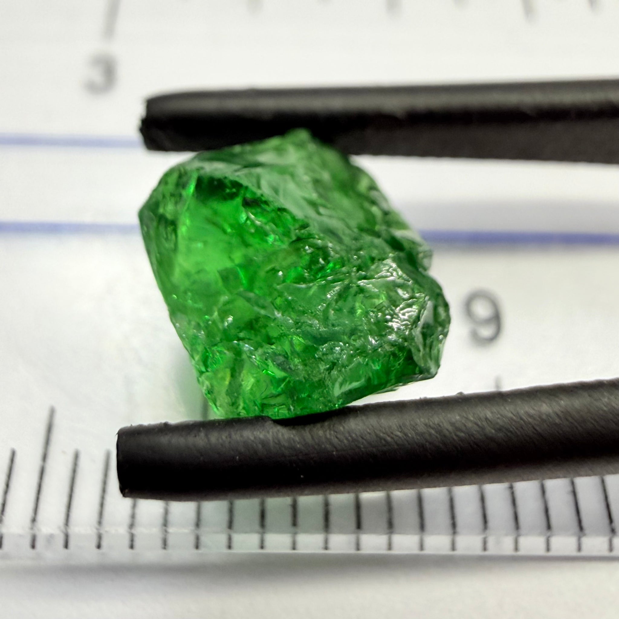 Tsavorite, 3.53ct, Merelani, Tanzania, Untreated Unheated, heavily included