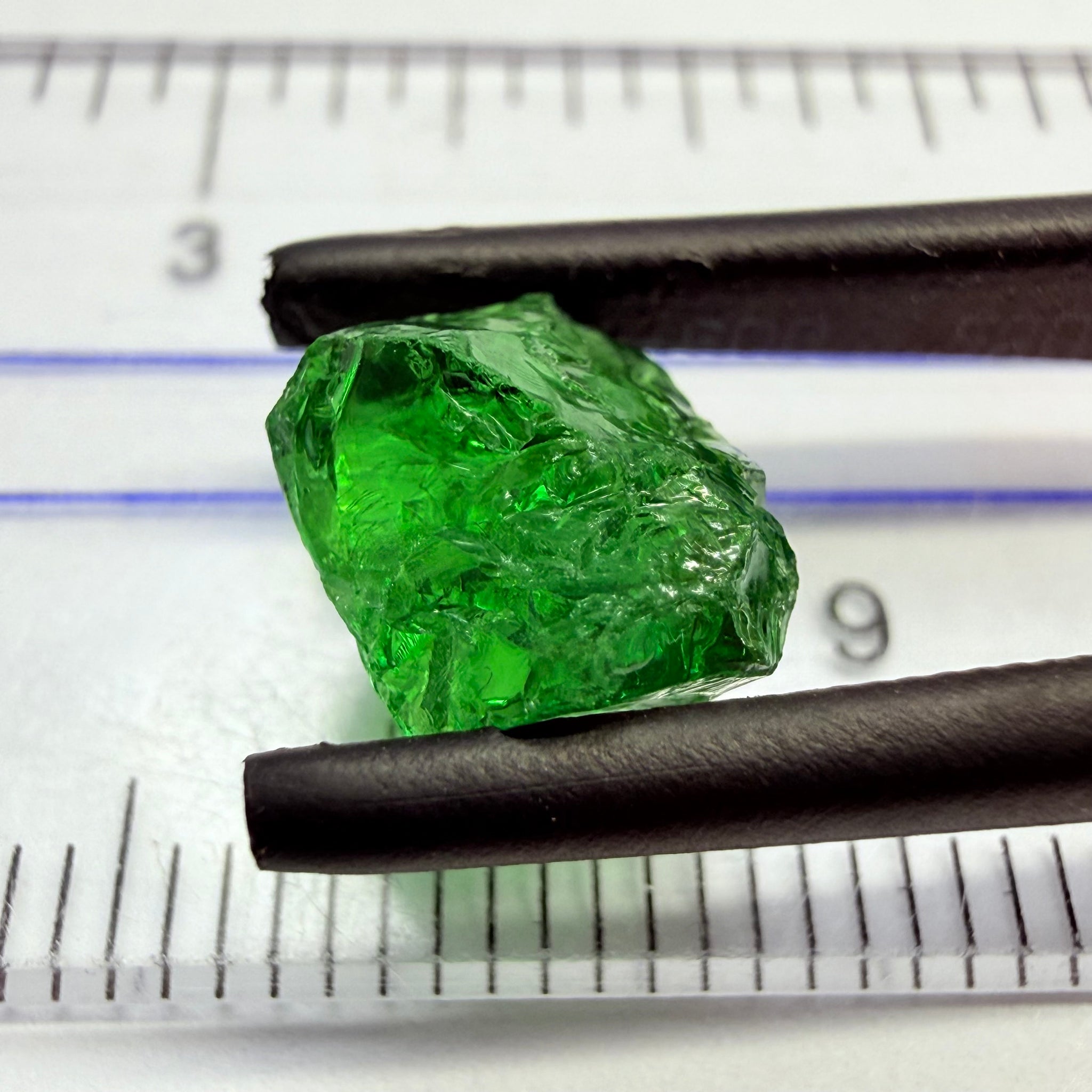 Tsavorite, 3.53ct, Merelani, Tanzania, Untreated Unheated, heavily included