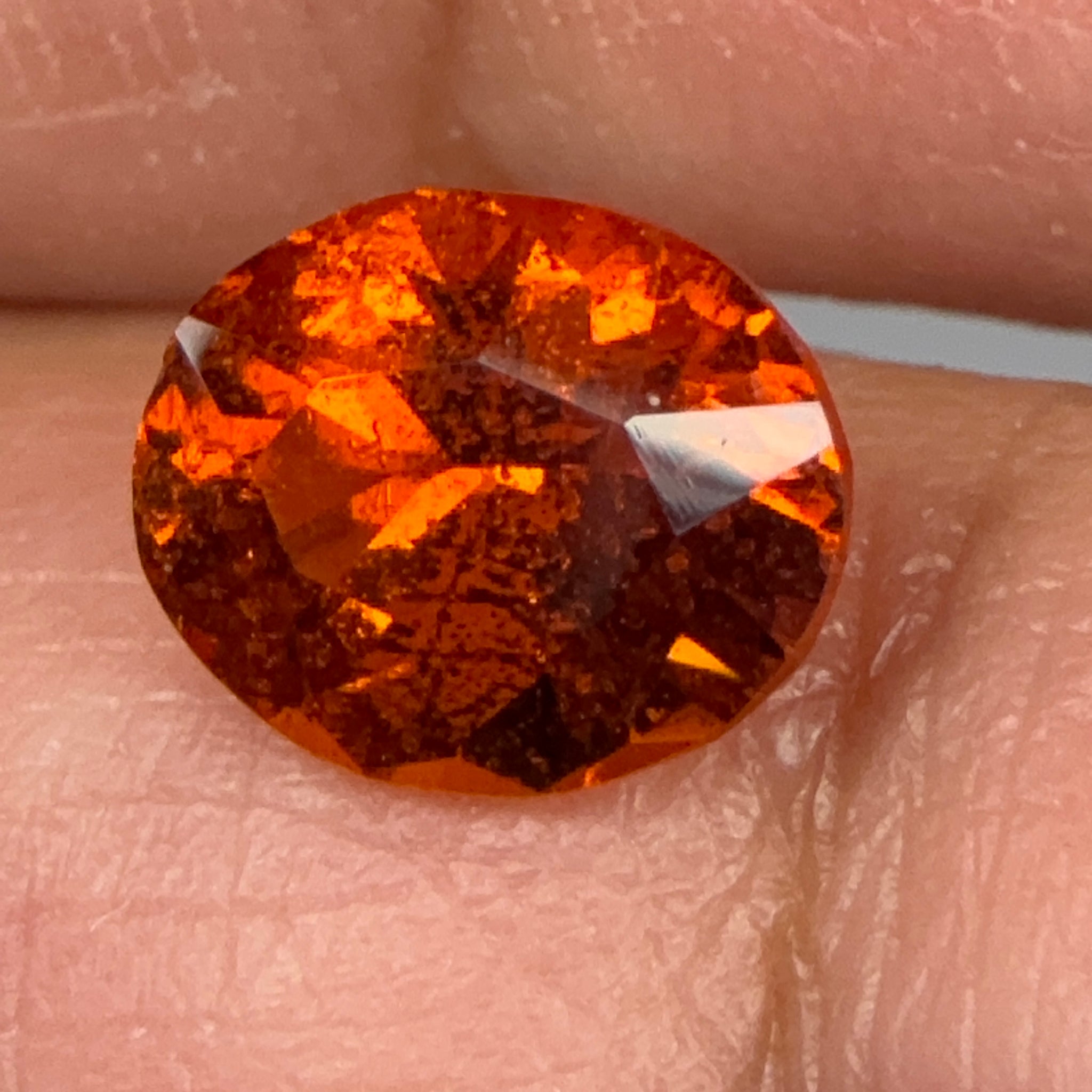 Orange Grossular Garnet, 1.56ct, Tanzania, Untreated Unheated