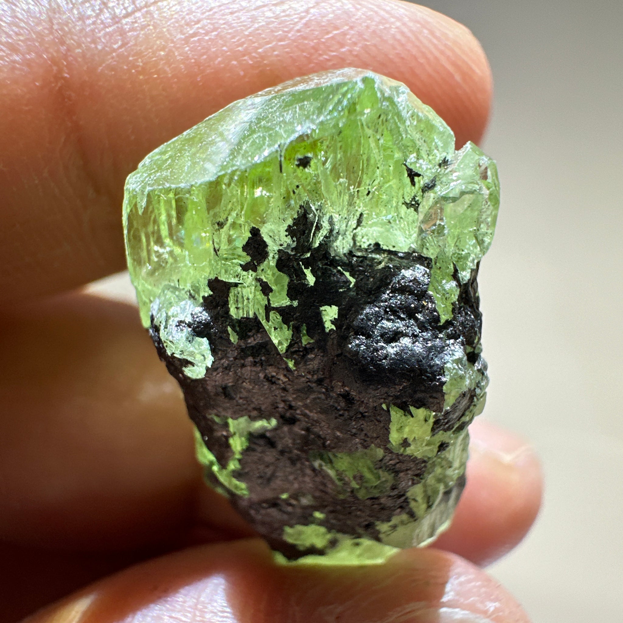 Diopside crystal on matrix, 8.40gm, Merelani, Tanzania, Untreated Unheated