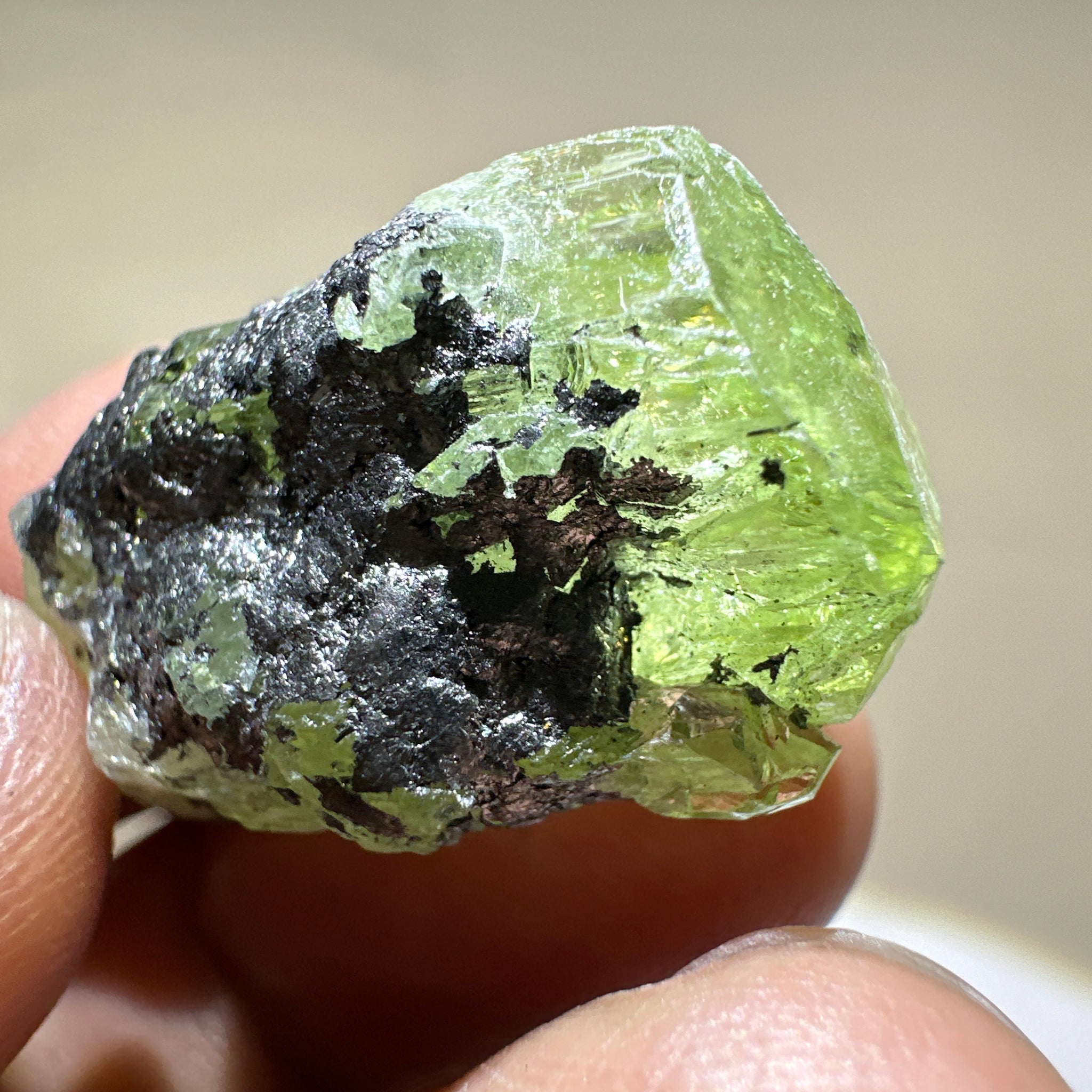 Diopside crystal on matrix, 8.40gm, Merelani, Tanzania, Untreated Unheated