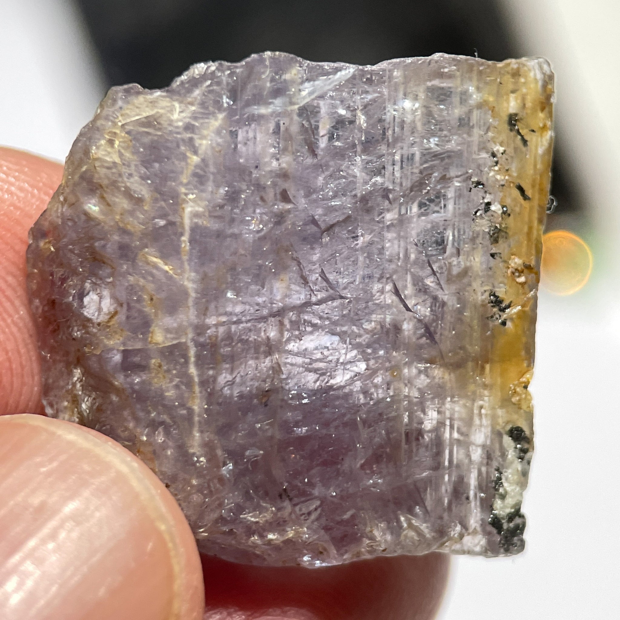 31.07Ct Magnesio Axinite Merelani Tanzania Colour Changing Untreated Unheated 2.38 X 2.32 0.62Cm