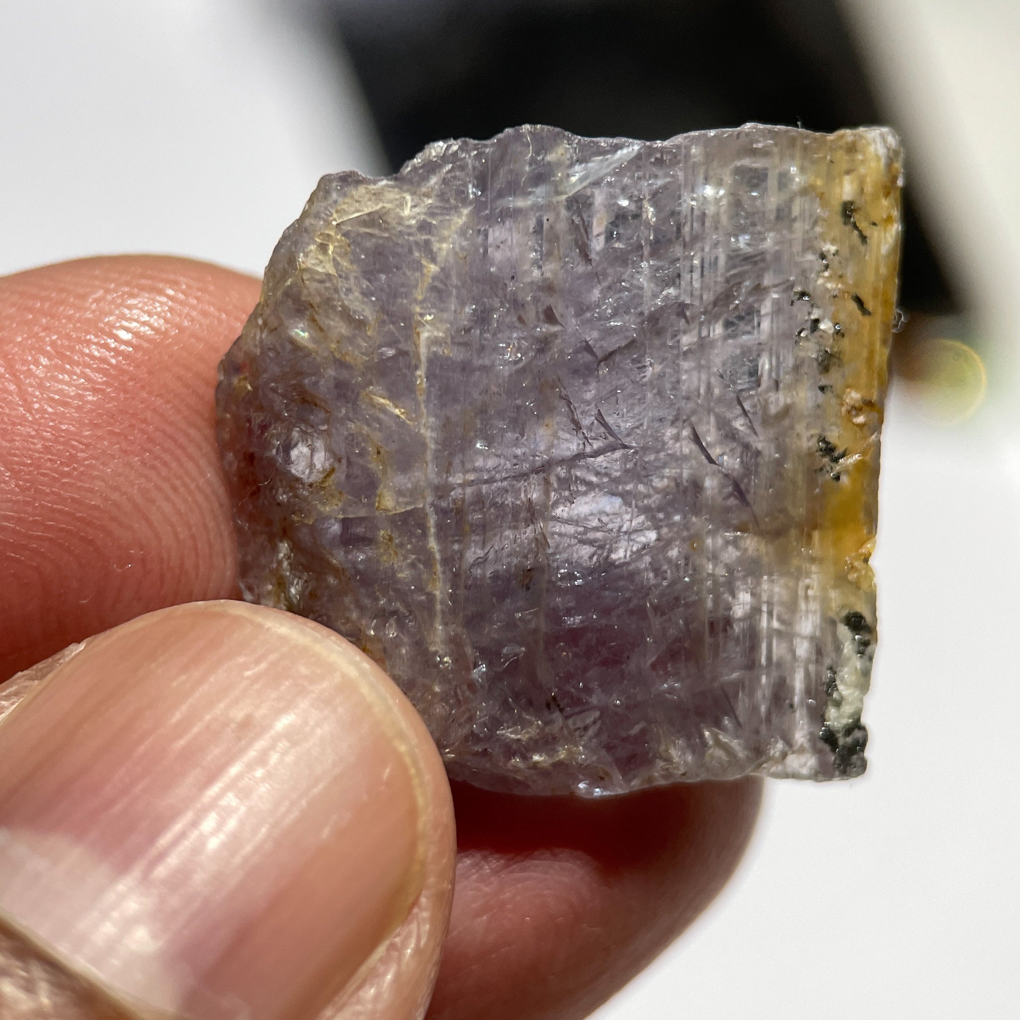 31.07Ct Magnesio Axinite Merelani Tanzania Colour Changing Untreated Unheated 2.38 X 2.32 0.62Cm