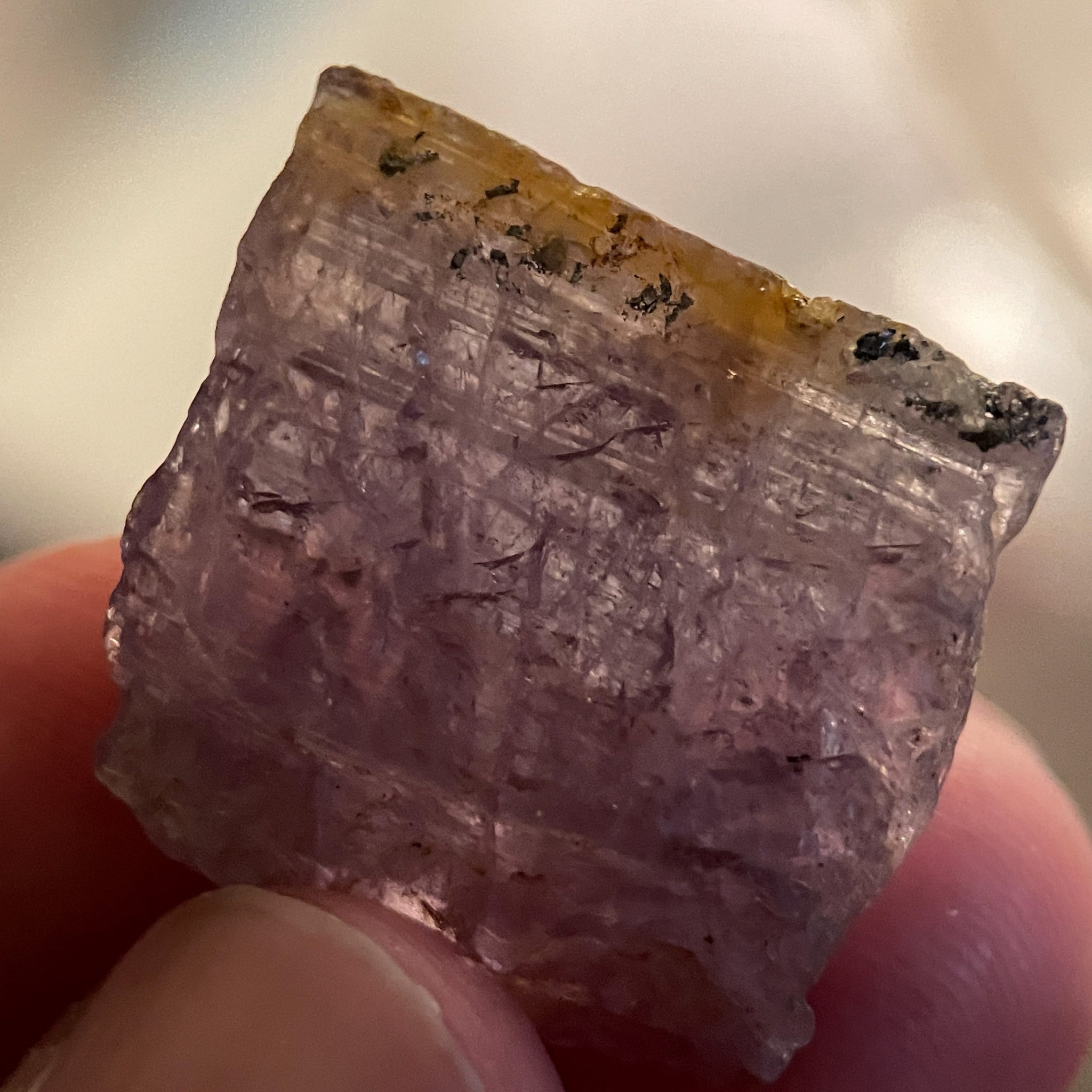 31.07Ct Magnesio Axinite Merelani Tanzania Colour Changing Untreated Unheated 2.38 X 2.32 0.62Cm