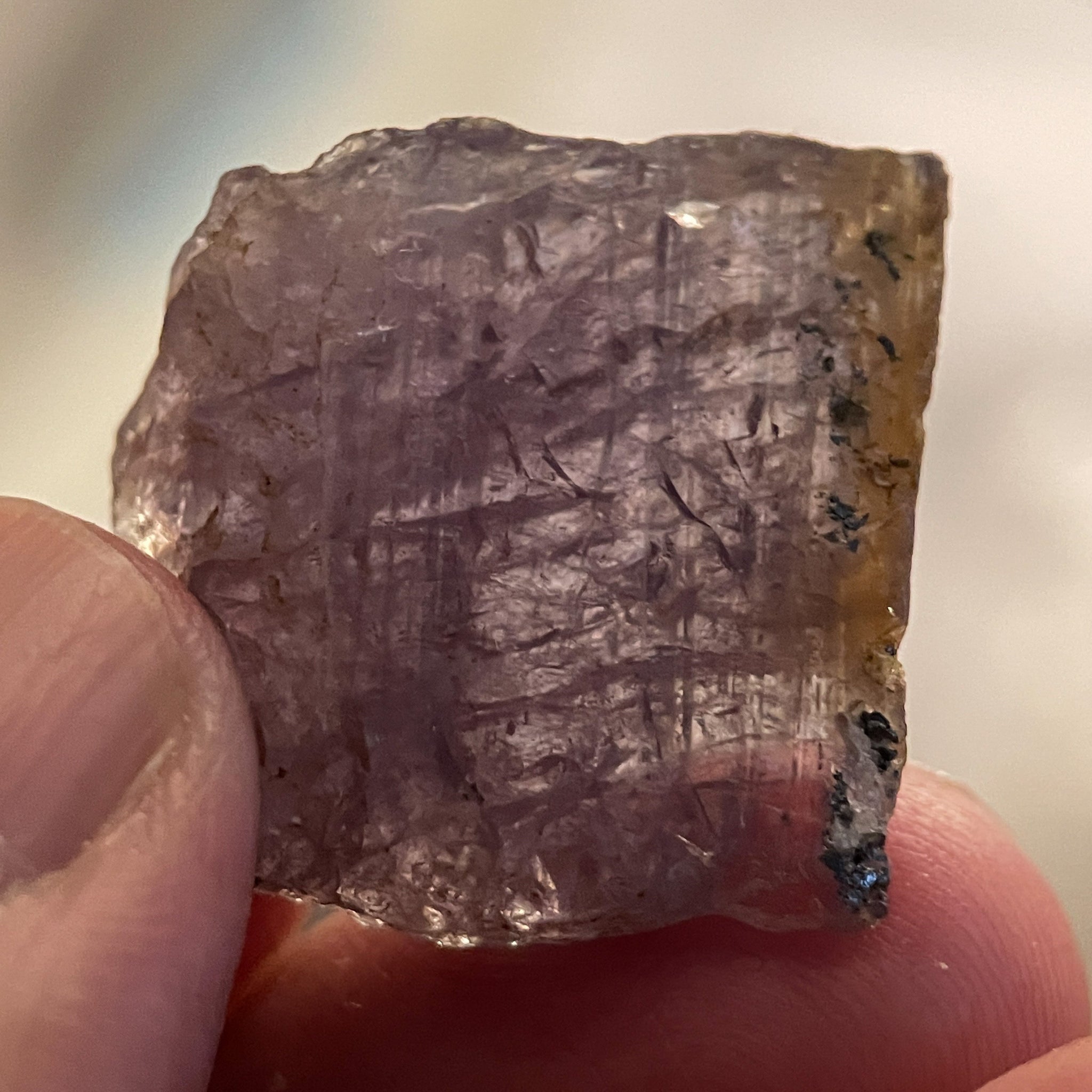 31.07Ct Magnesio Axinite Merelani Tanzania Colour Changing Untreated Unheated 2.38 X 2.32 0.62Cm