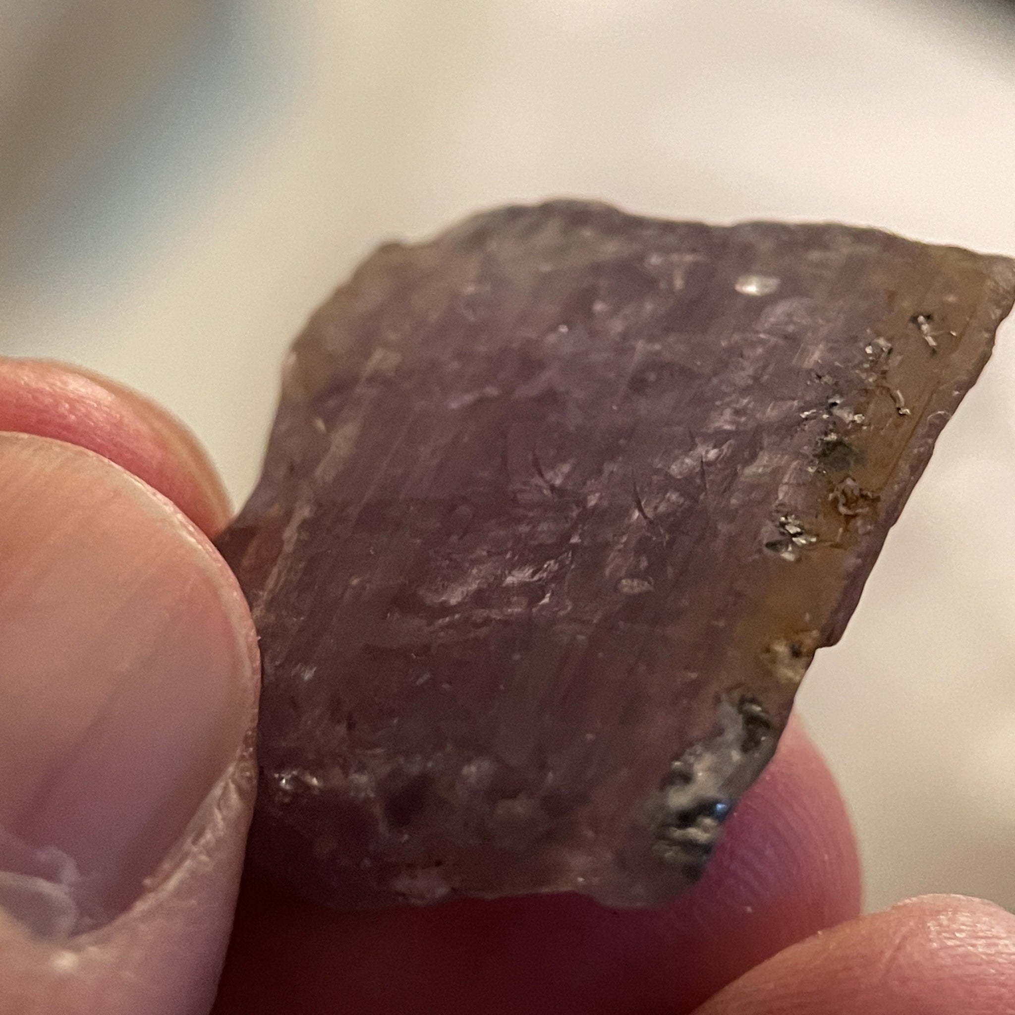 31.07Ct Magnesio Axinite Merelani Tanzania Colour Changing Untreated Unheated 2.38 X 2.32 0.62Cm