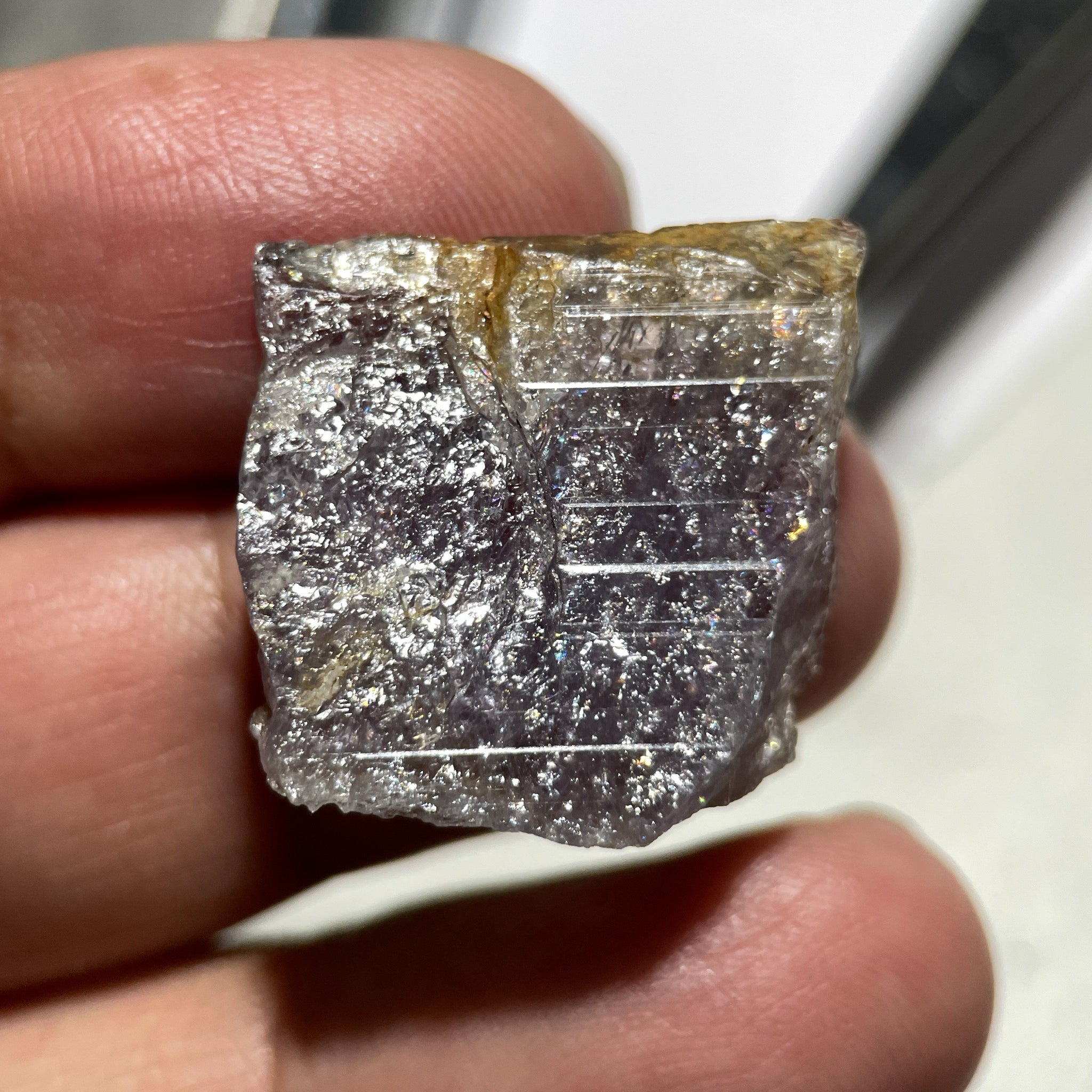 31.07Ct Magnesio Axinite Merelani Tanzania Colour Changing Untreated Unheated 2.38 X 2.32 0.62Cm