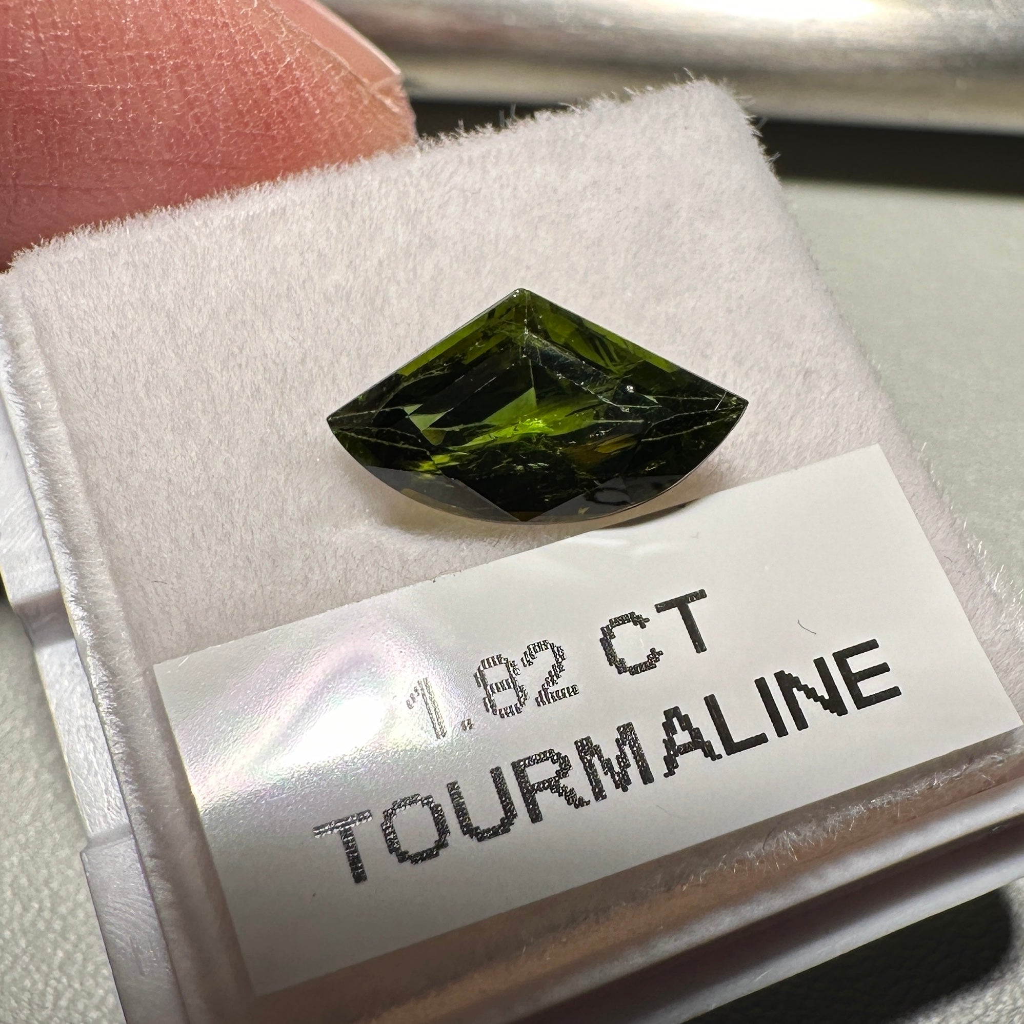 Tanzanian Tourmaline, 1.82ct, Untreated Unheated, native cut, slightly included