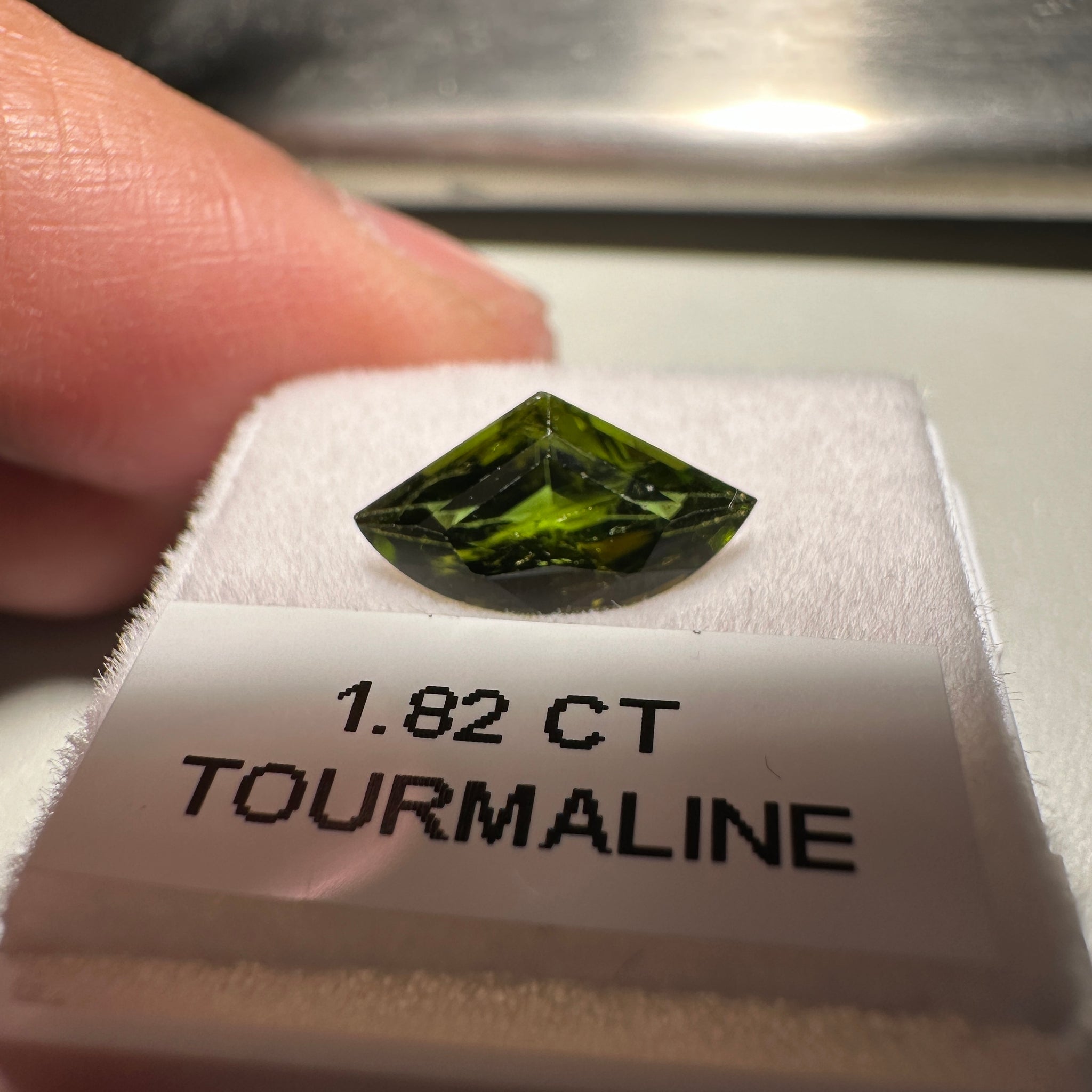 Tanzanian Tourmaline, 1.82ct, Untreated Unheated, native cut, slightly included