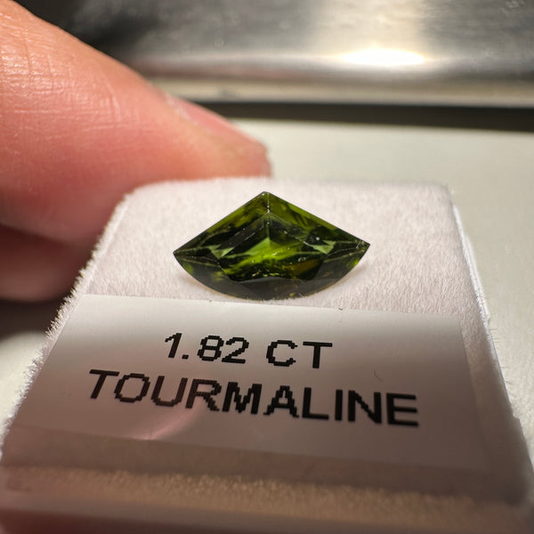 Tanzanian Tourmaline, 1.82ct, Untreated Unheated, native cut, slightly included