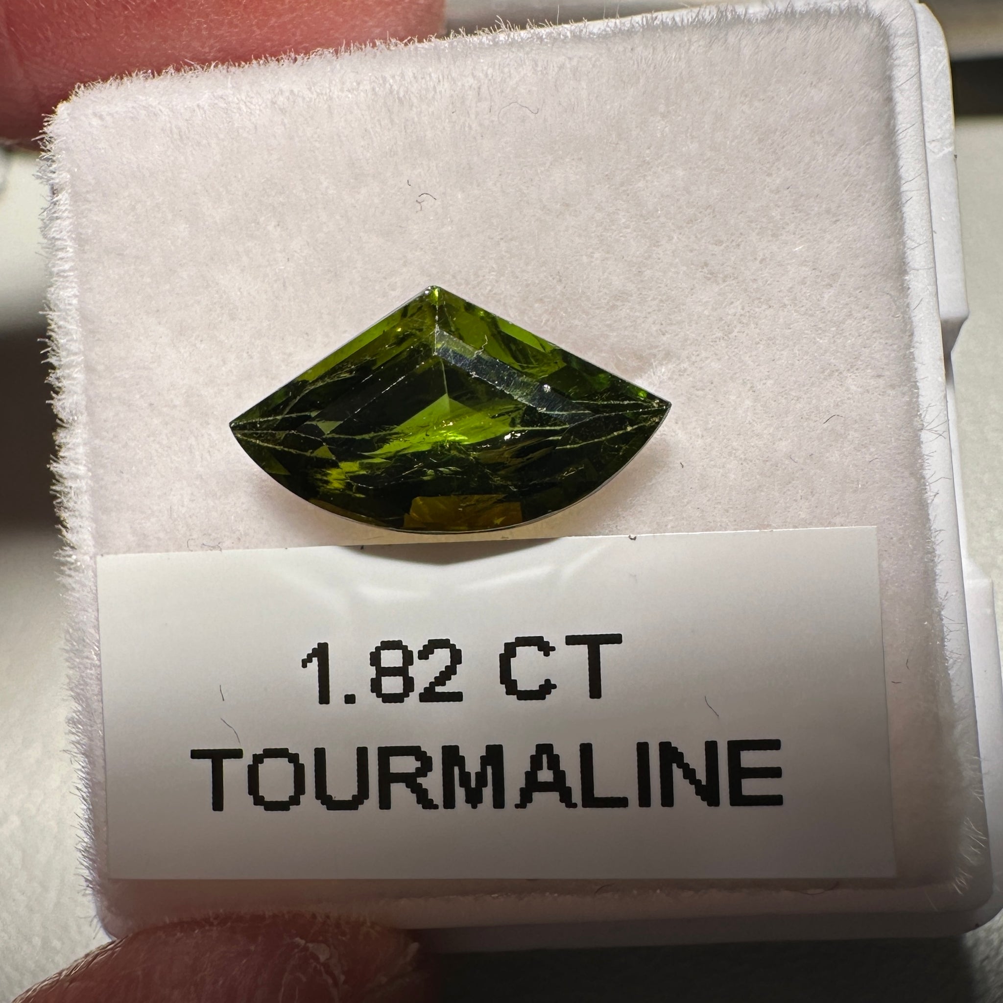 Tanzanian Tourmaline, 1.82ct, Untreated Unheated, native cut, slightly included