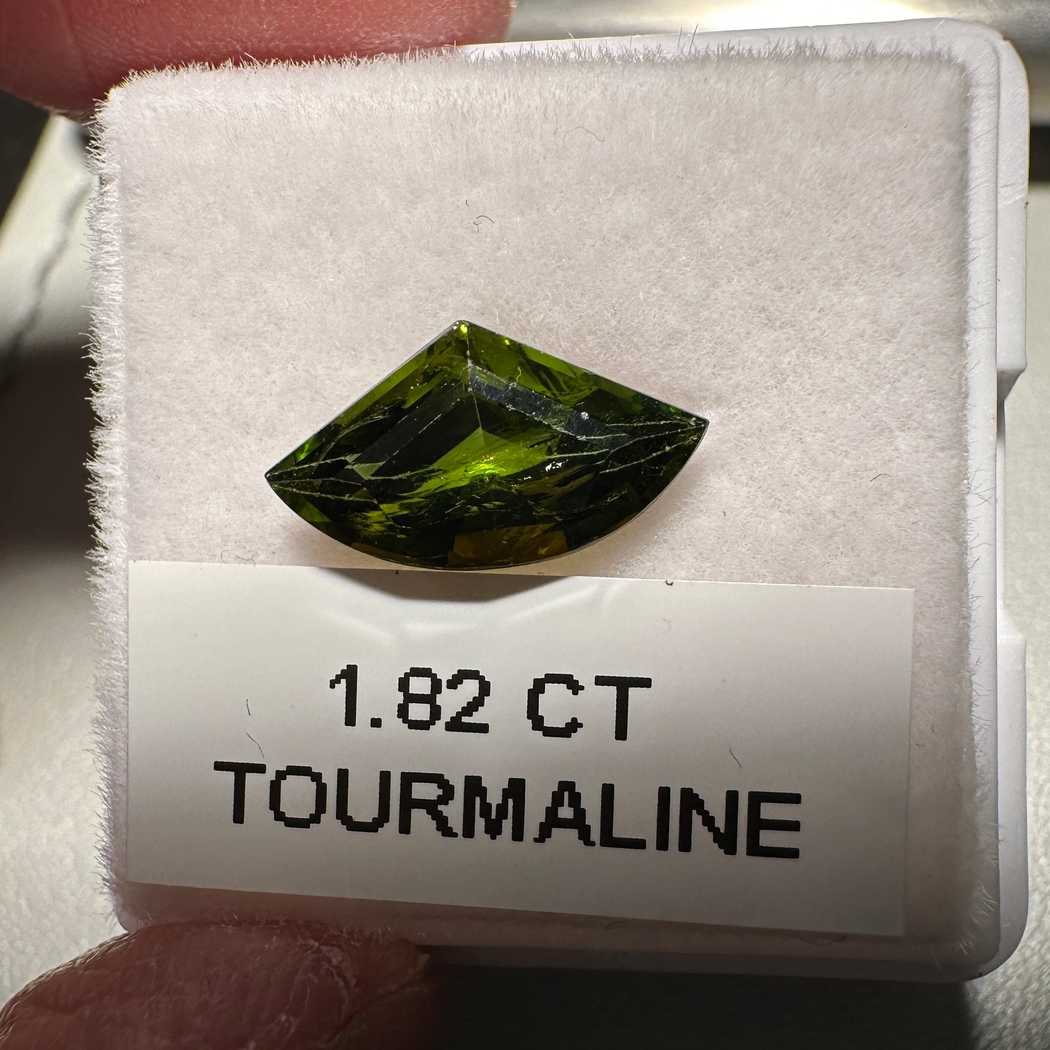 Tanzanian Tourmaline, 1.82ct, Untreated Unheated, native cut, slightly included