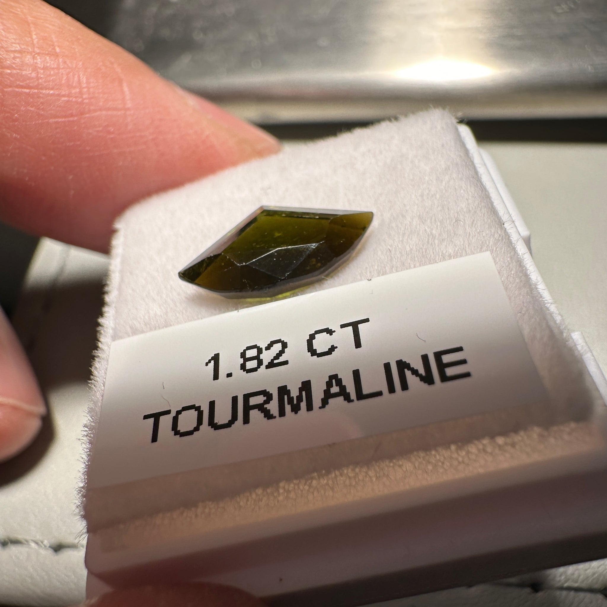 Tanzanian Tourmaline, 1.82ct, Untreated Unheated, native cut, slightly included