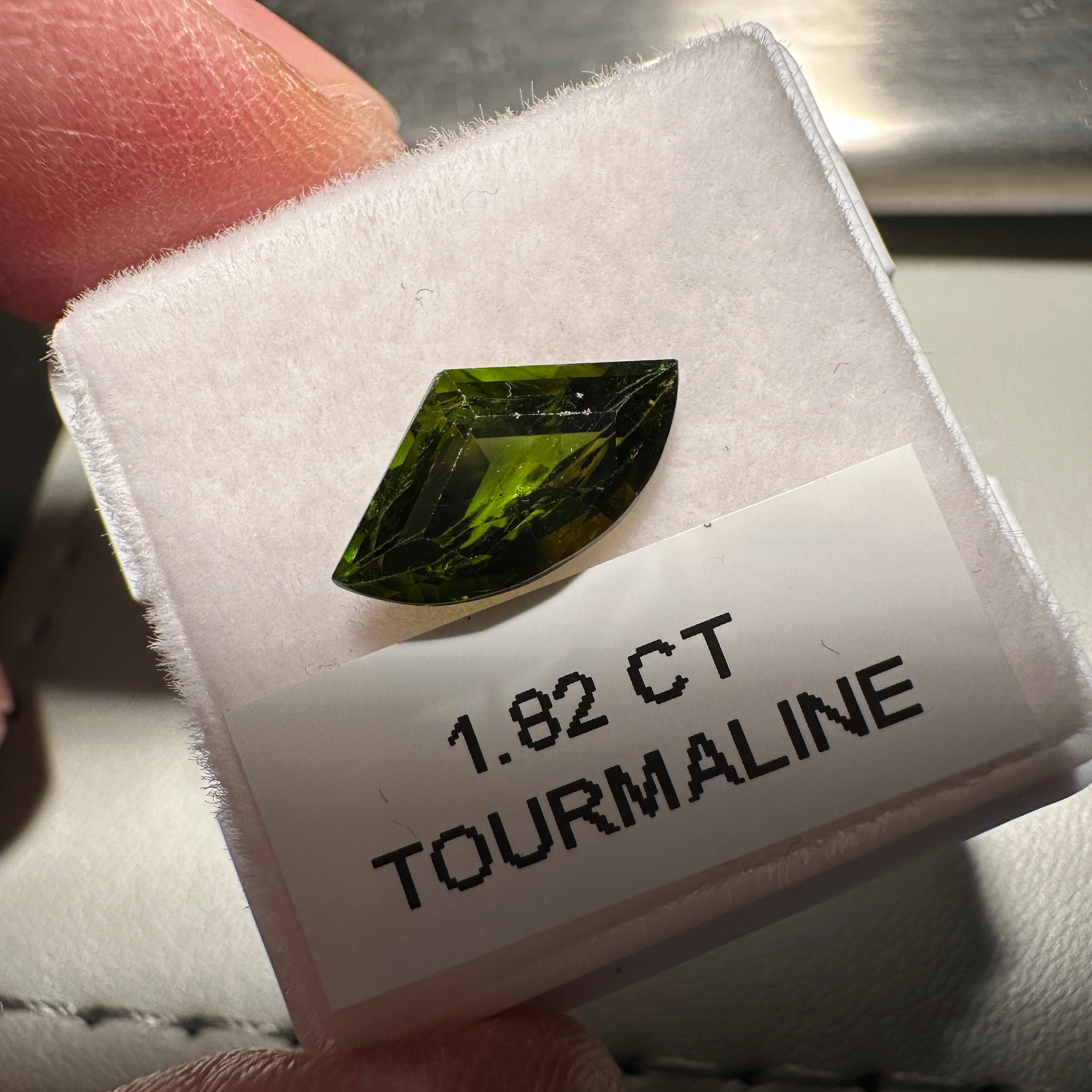 Tanzanian Tourmaline, 1.82ct, Untreated Unheated, native cut, slightly included
