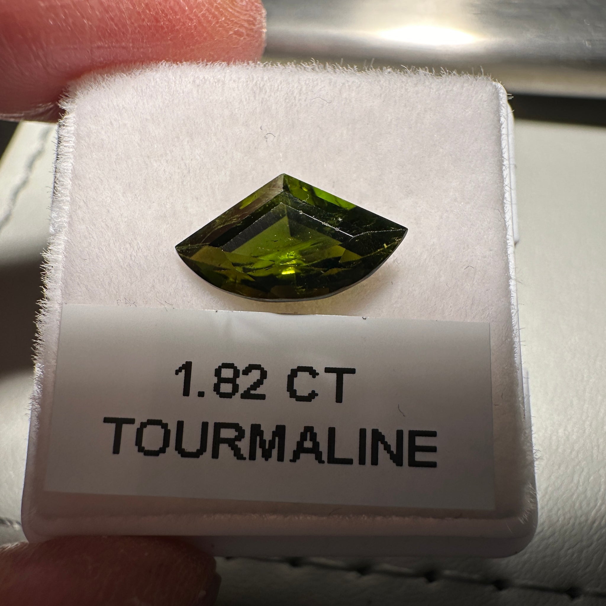 Tanzanian Tourmaline, 1.82ct, Untreated Unheated, native cut, slightly included