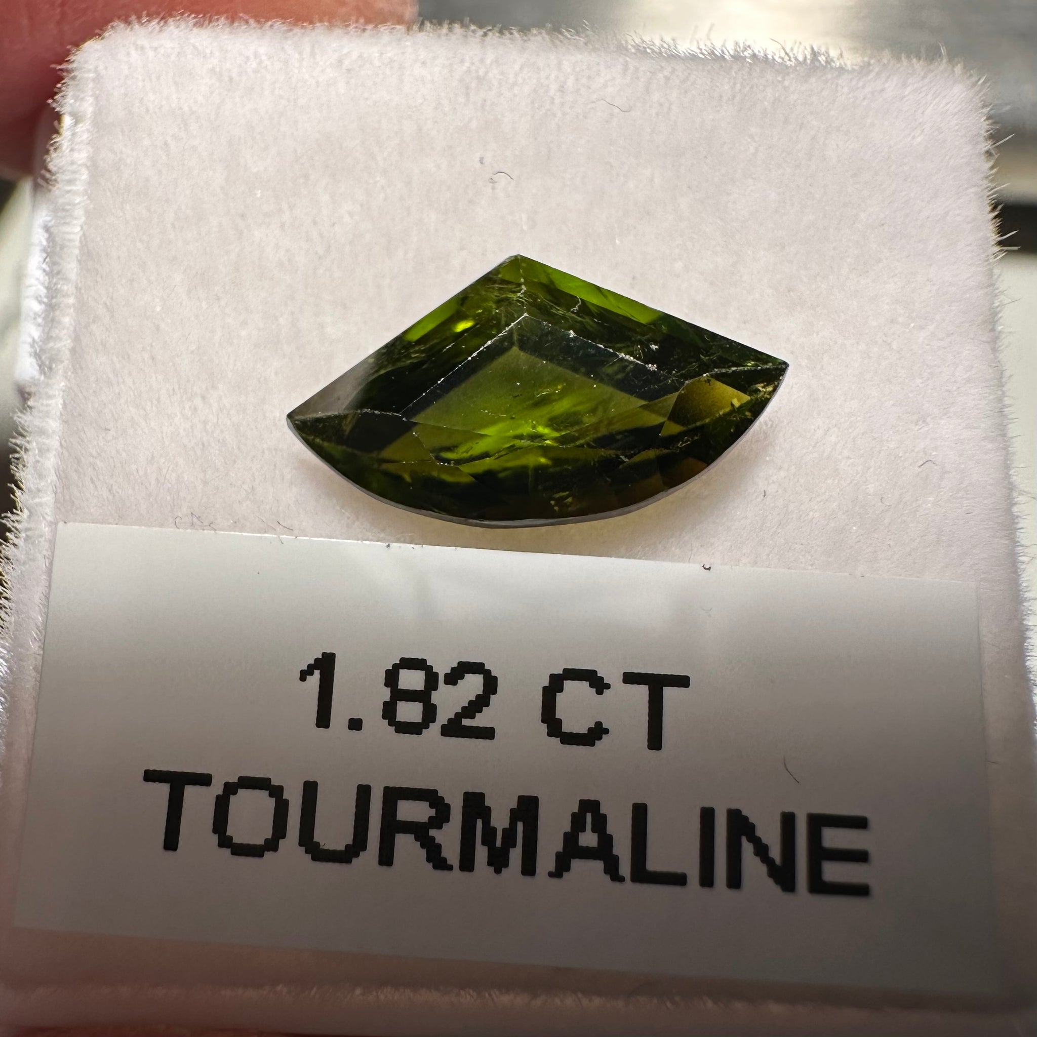 Tanzanian Tourmaline, 1.82ct, Untreated Unheated, native cut, slightly included