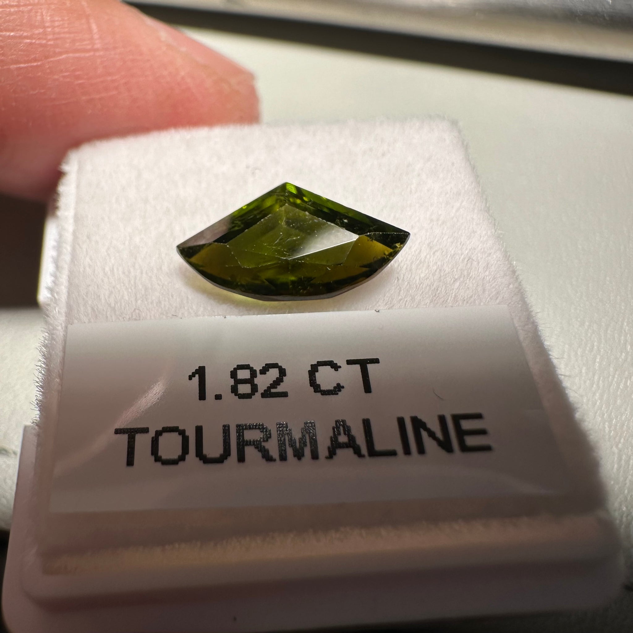 Tanzanian Tourmaline, 1.82ct, Untreated Unheated, native cut, slightly included